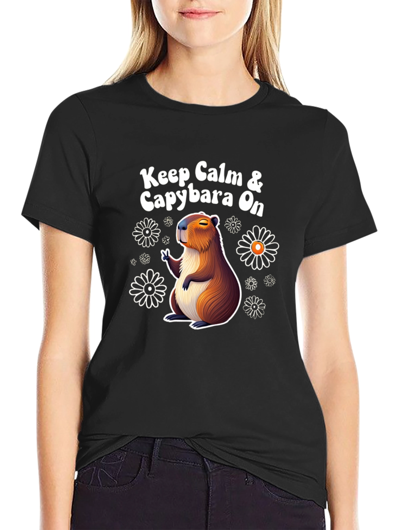Keep Calm & Capybara On T-Shirt