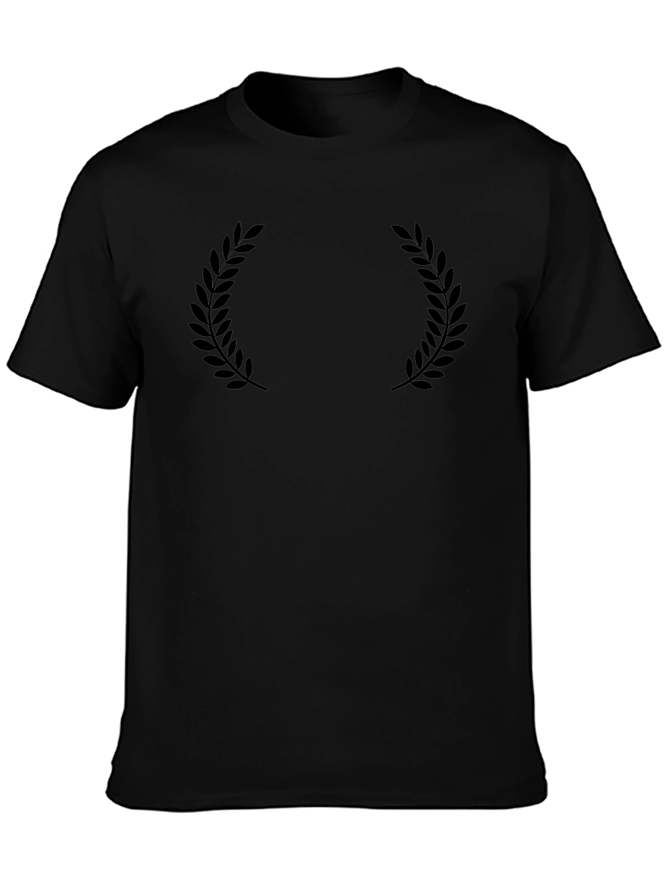 Classic Black Laurel Wreath Graphic Tee