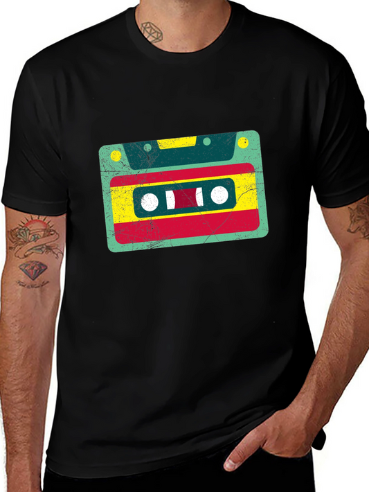 Retro Cassette Tape Graphic T-Shirt - Vintage Music Tee