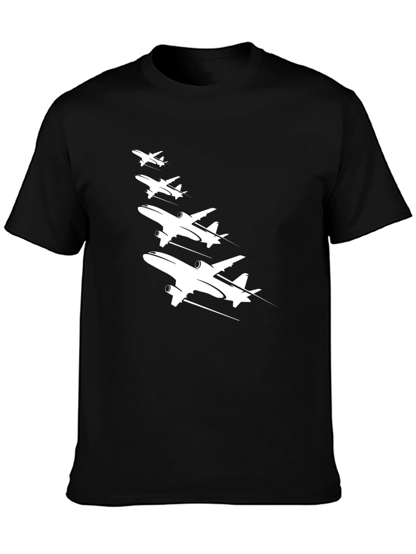 Black Airplane Formation Graphic Tee