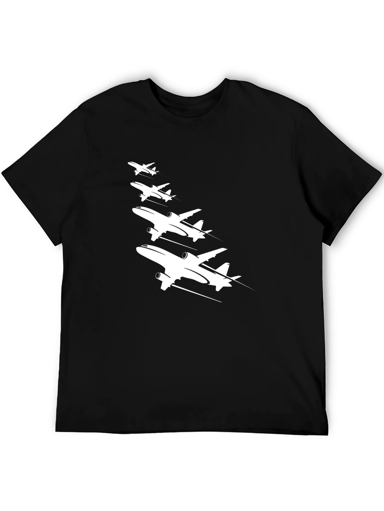 Black Airplane Formation Graphic Tee
