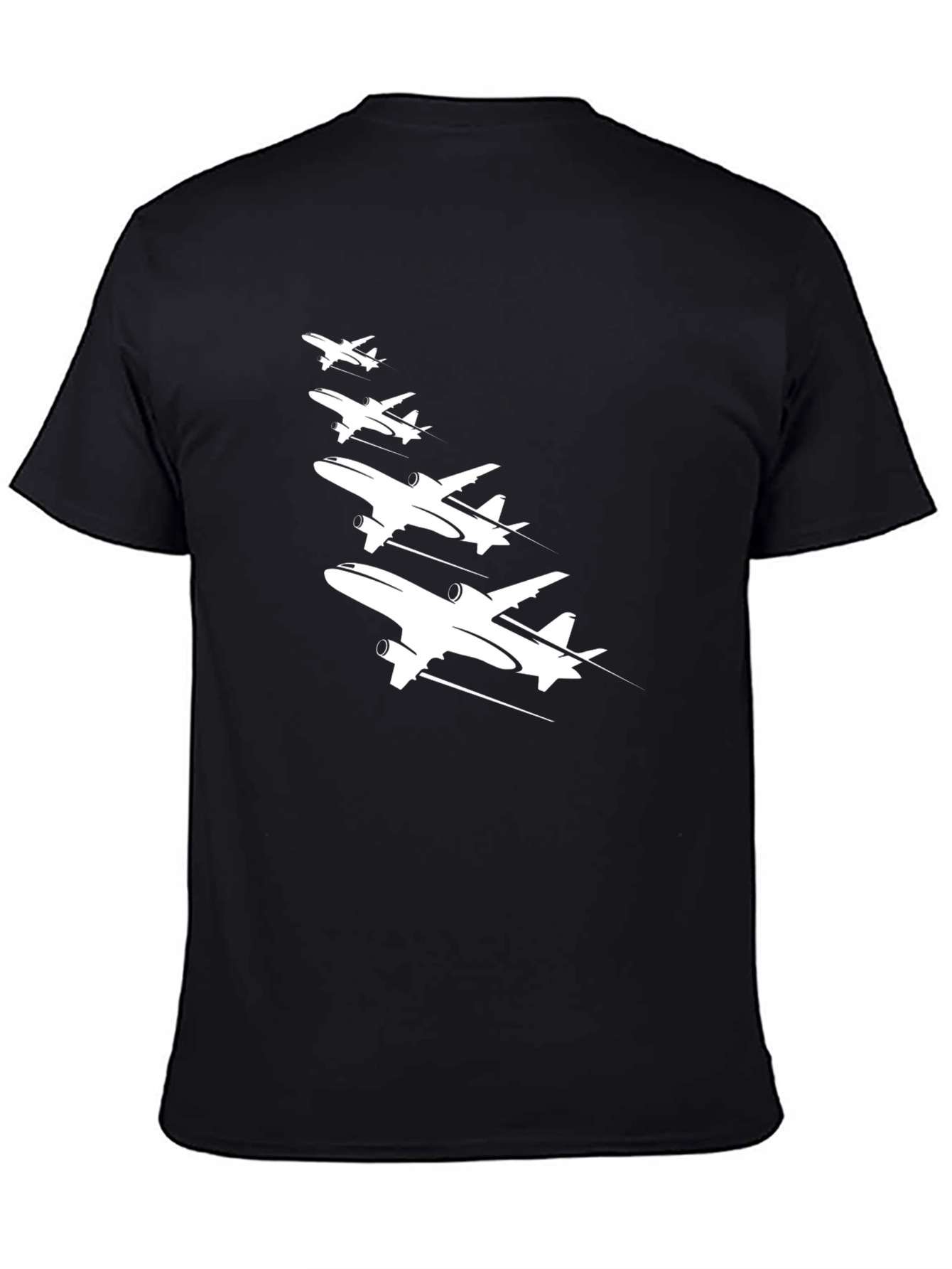 Black Airplane Formation Graphic Tee