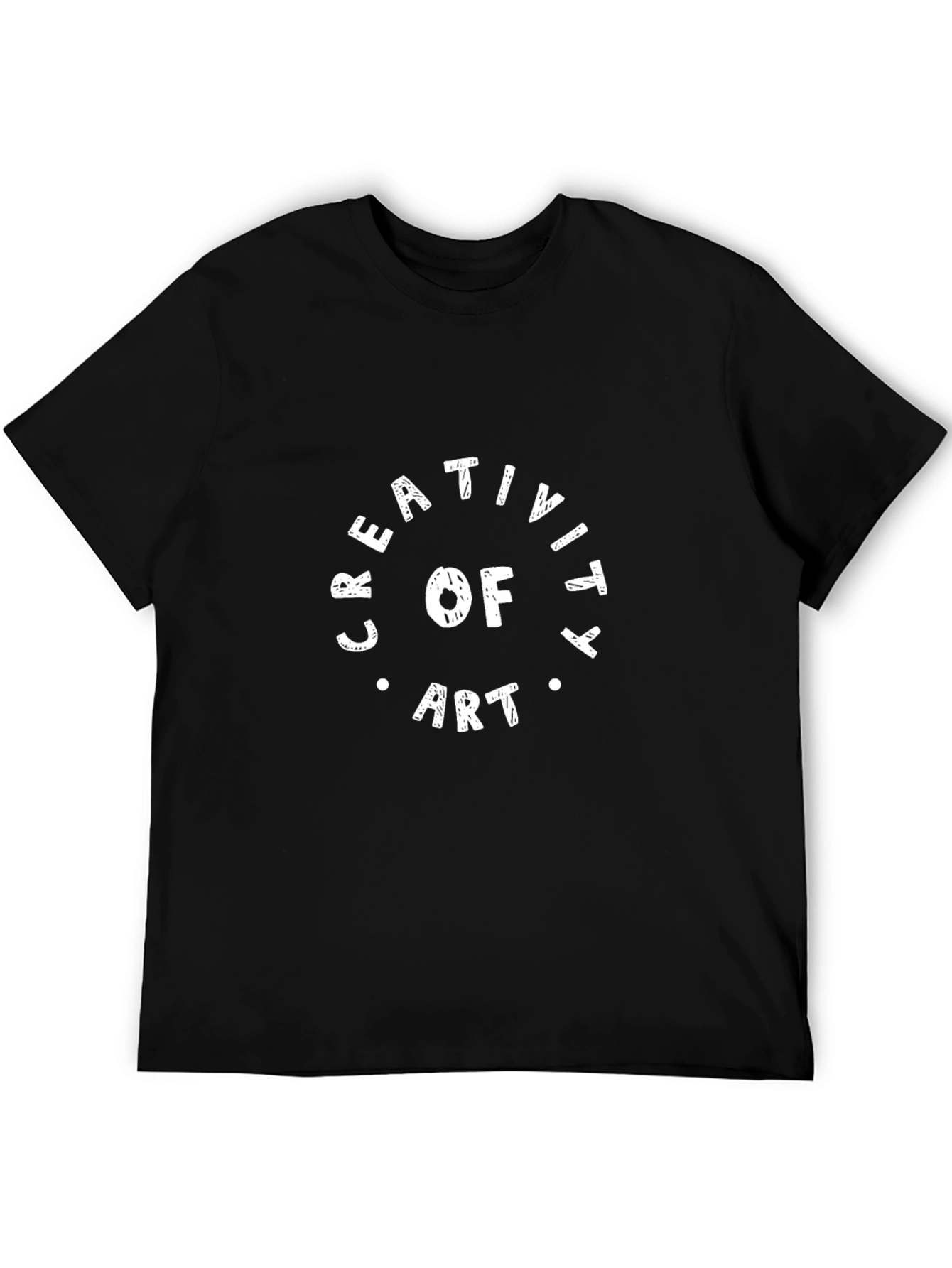 Creativity of Art Black Cotton T-Shirt