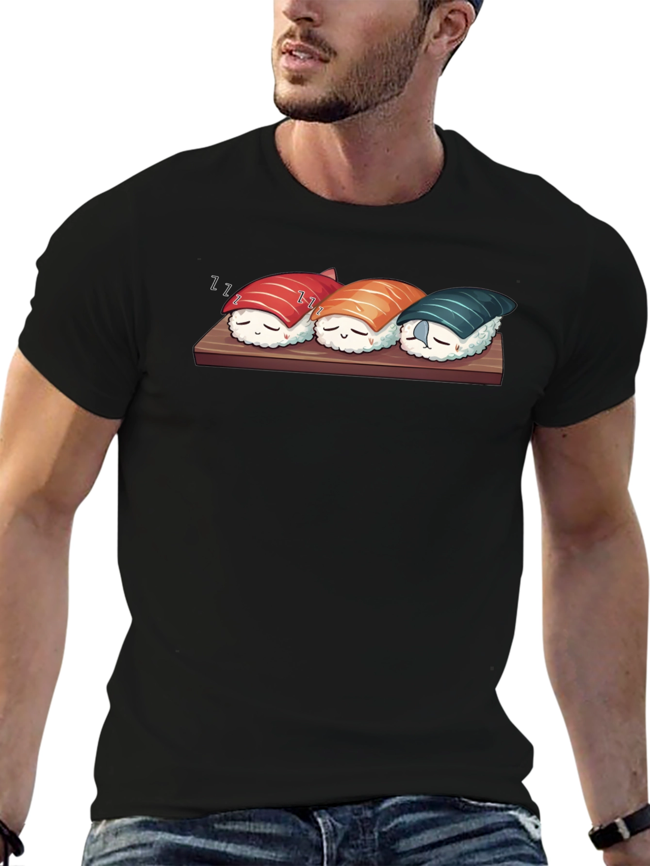 Sushi Nap T-Shirt - Cute Sleeping Kawaii Design