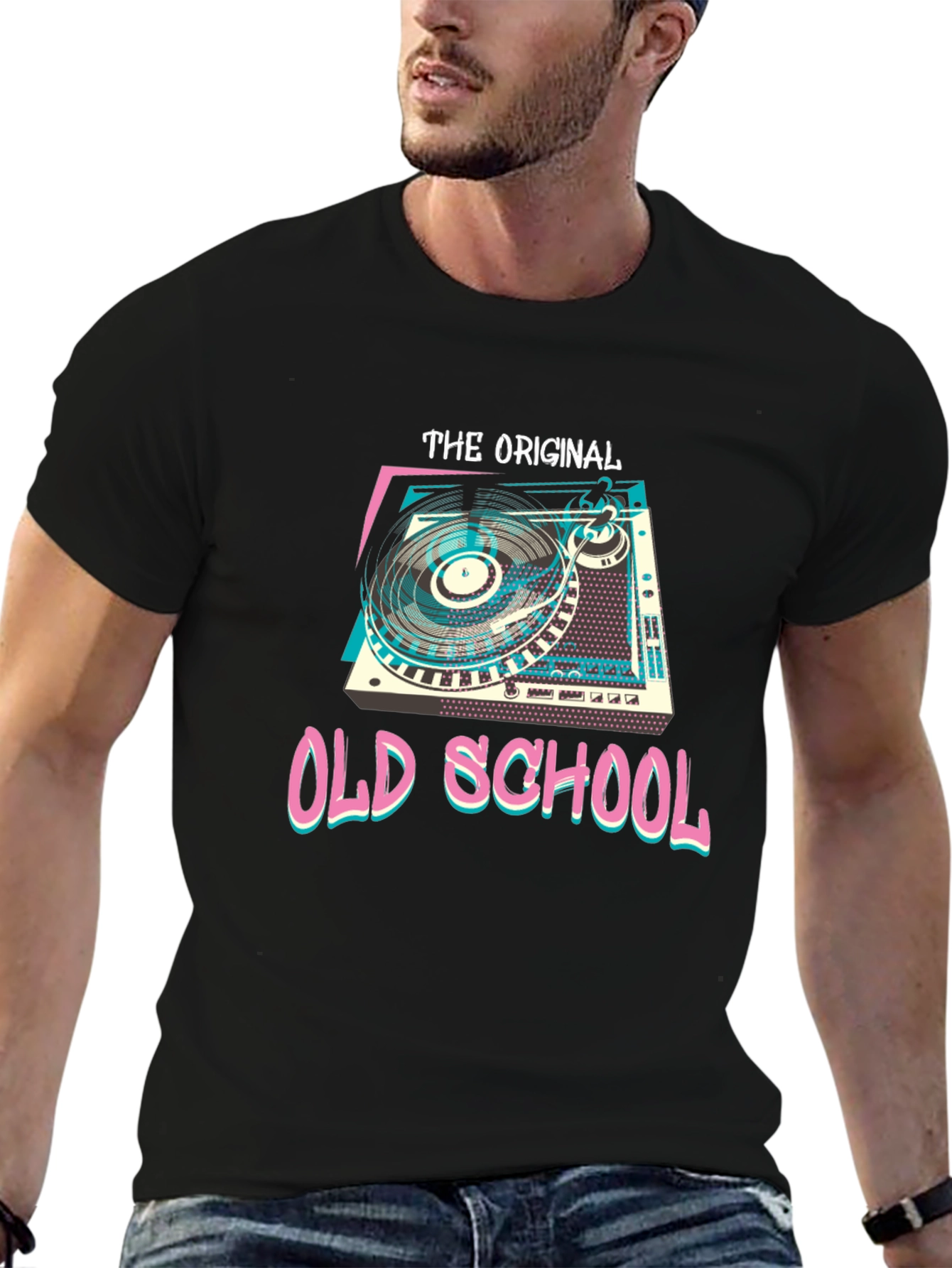 Original Old School DJ Turntable Graphic Tee