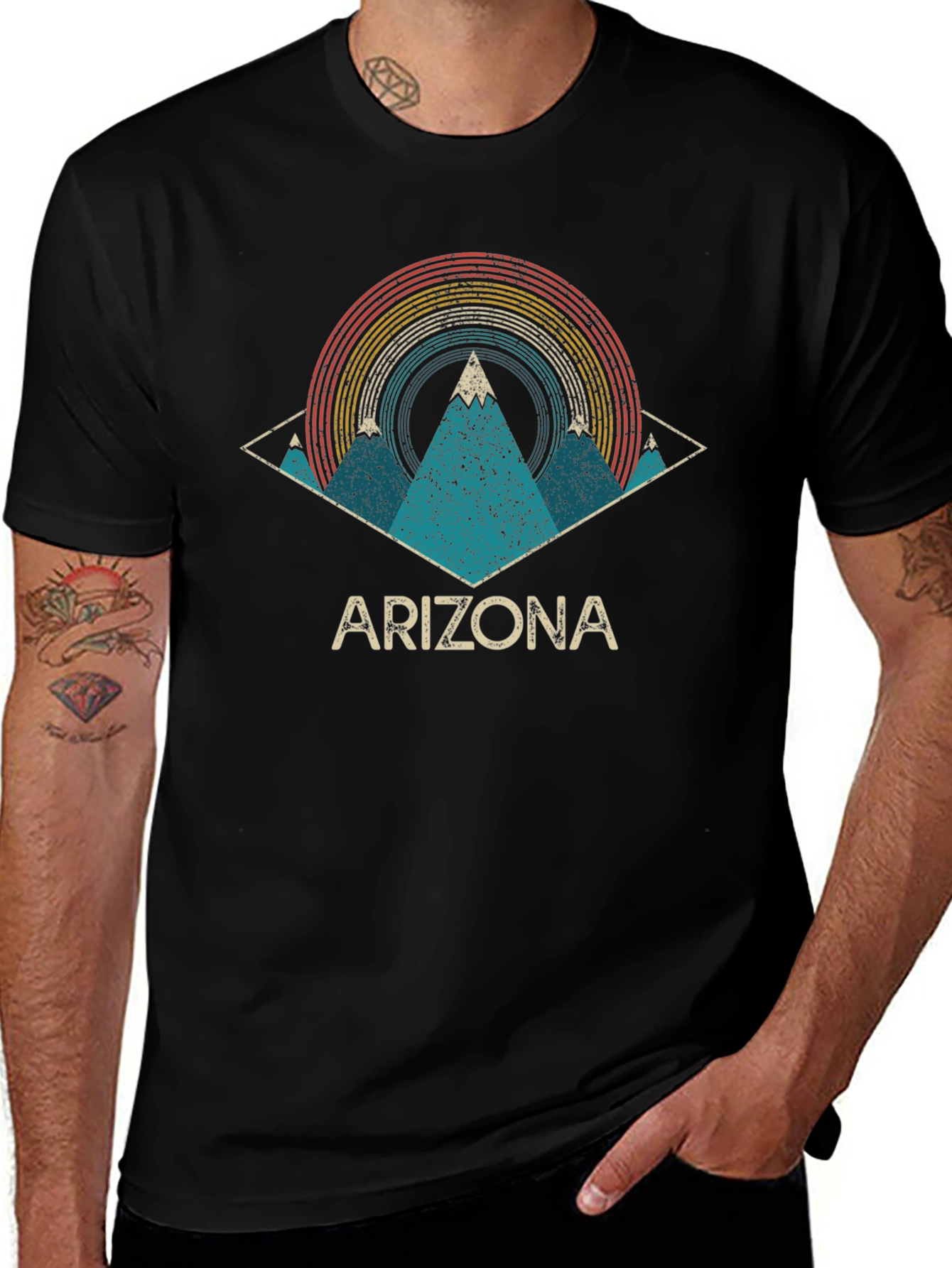 Retro Arizona Graphic Tee - Mountain Design