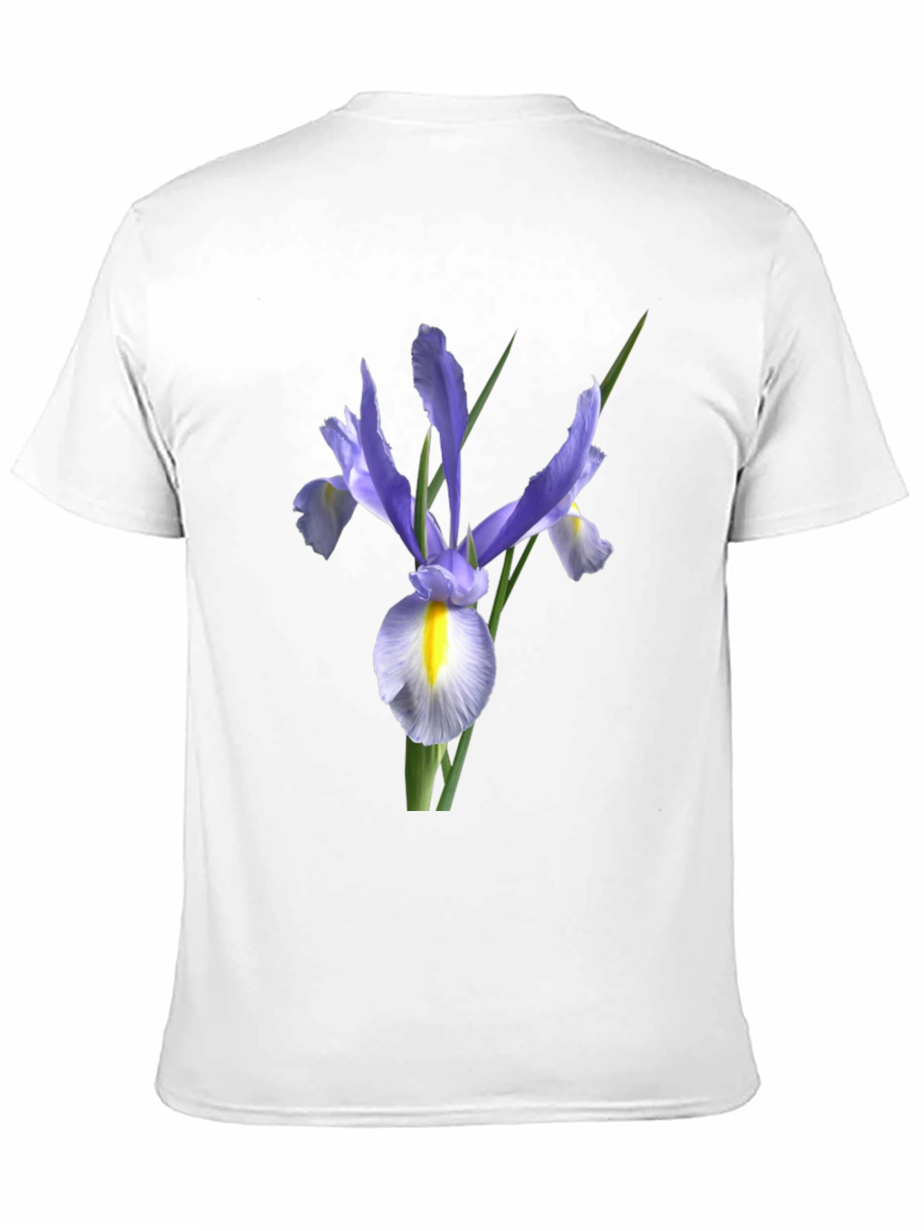Floral Iris Graphic Print Black T-Shirt