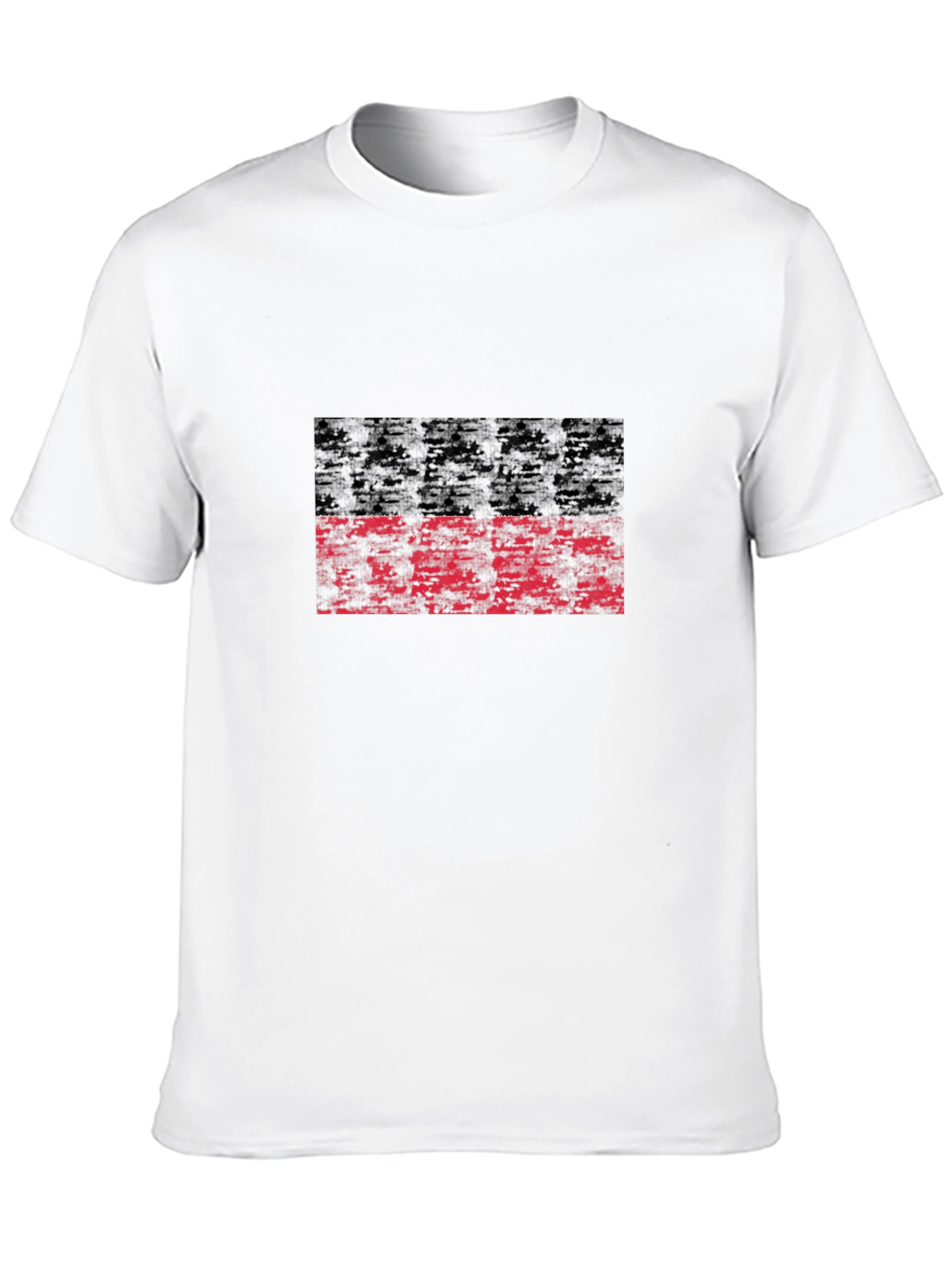 Distressed Black and Red Graphic T-Shirt