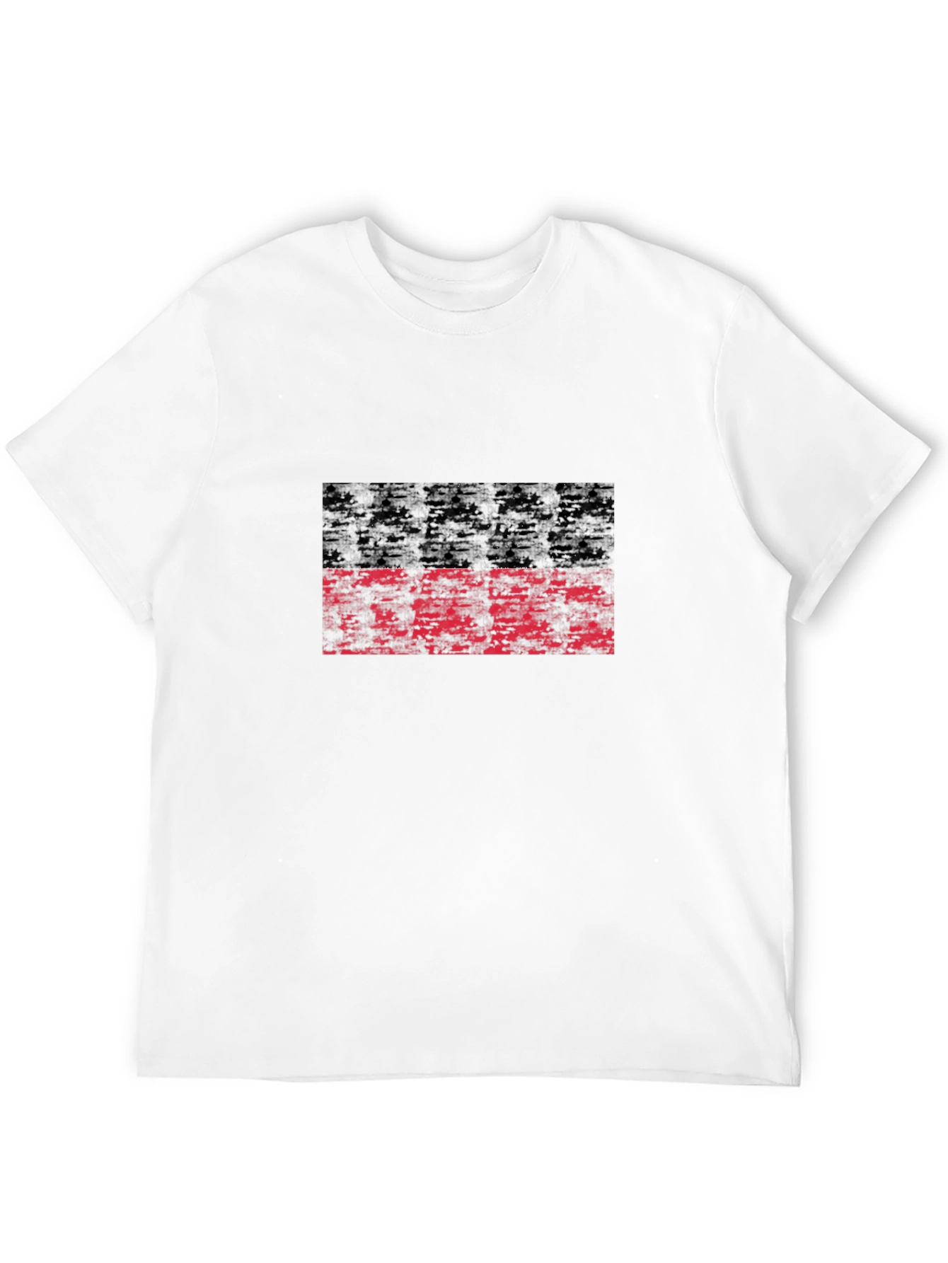Distressed Black and Red Graphic T-Shirt