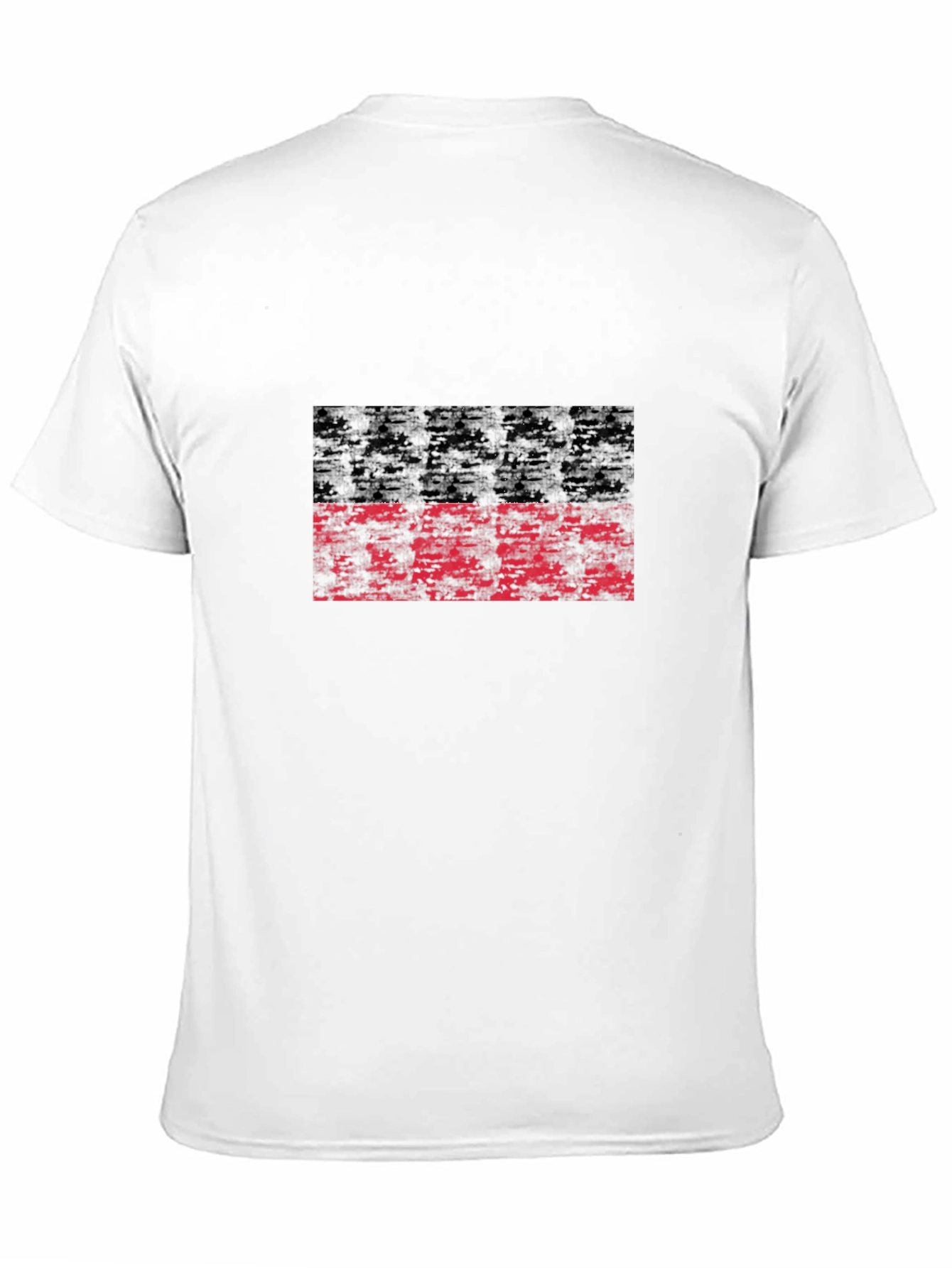 Distressed Black and Red Graphic T-Shirt