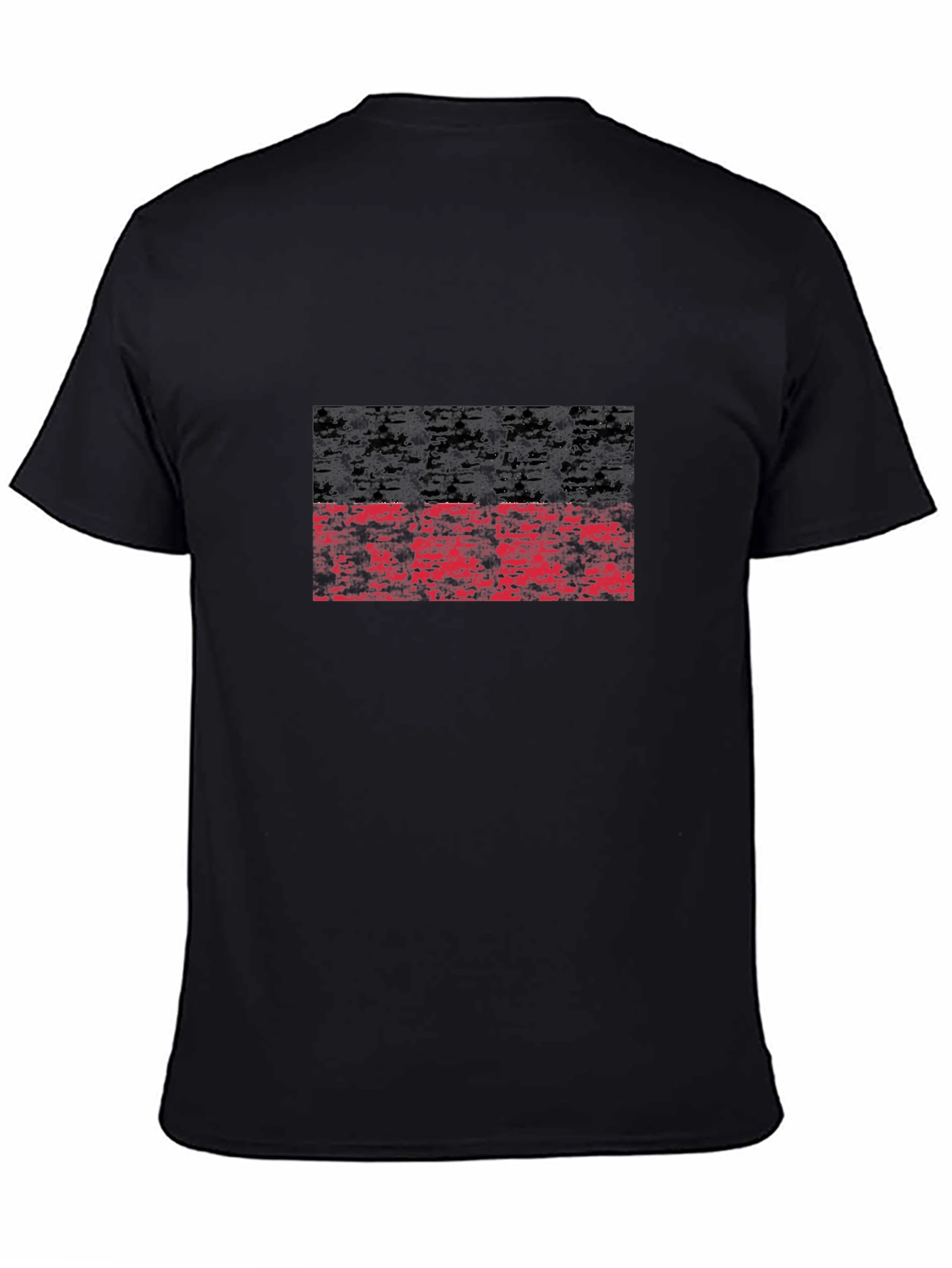 Distressed Black and Red Graphic T-Shirt