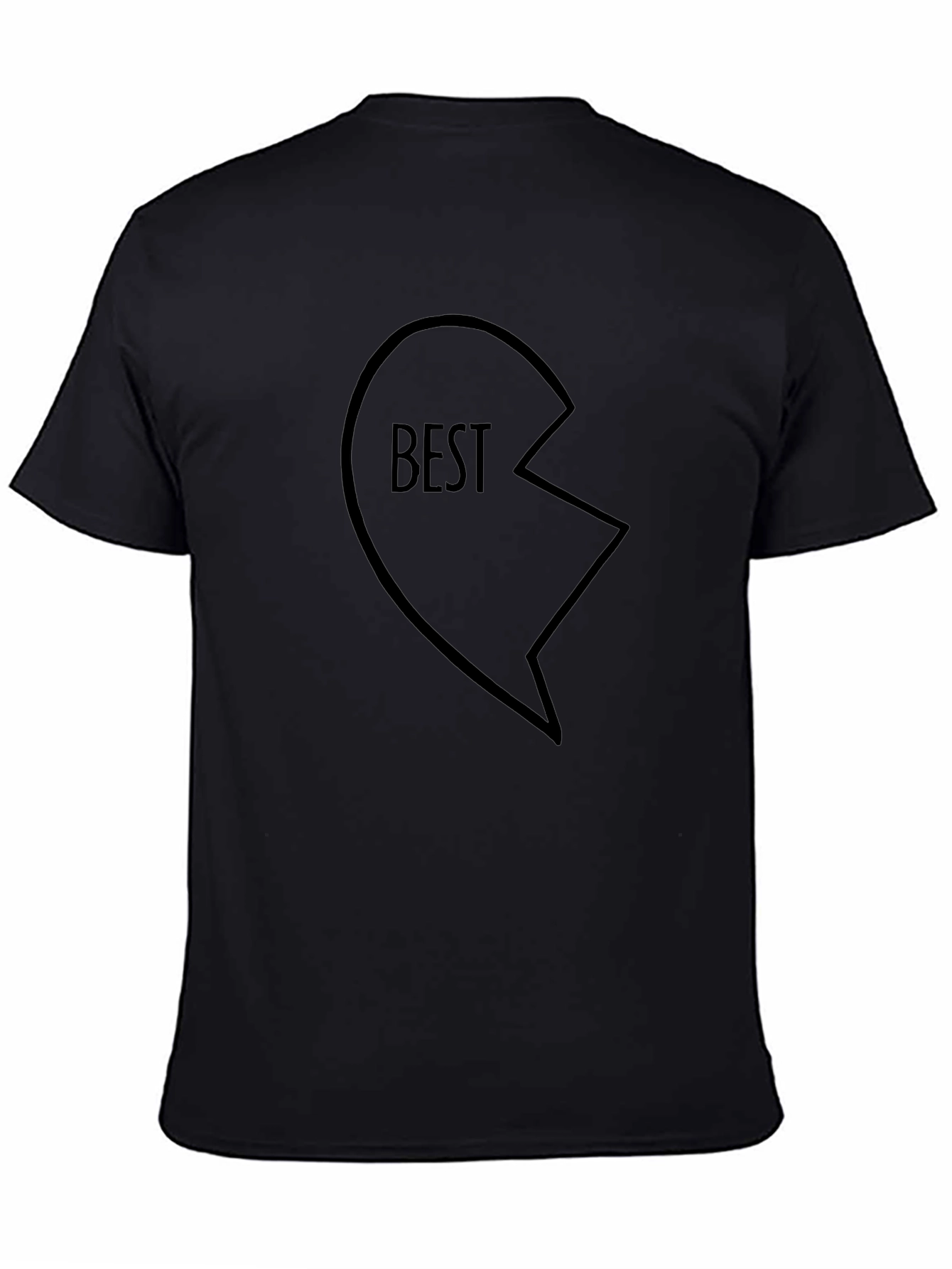 Best Friends Matching Half Heart T-Shirt