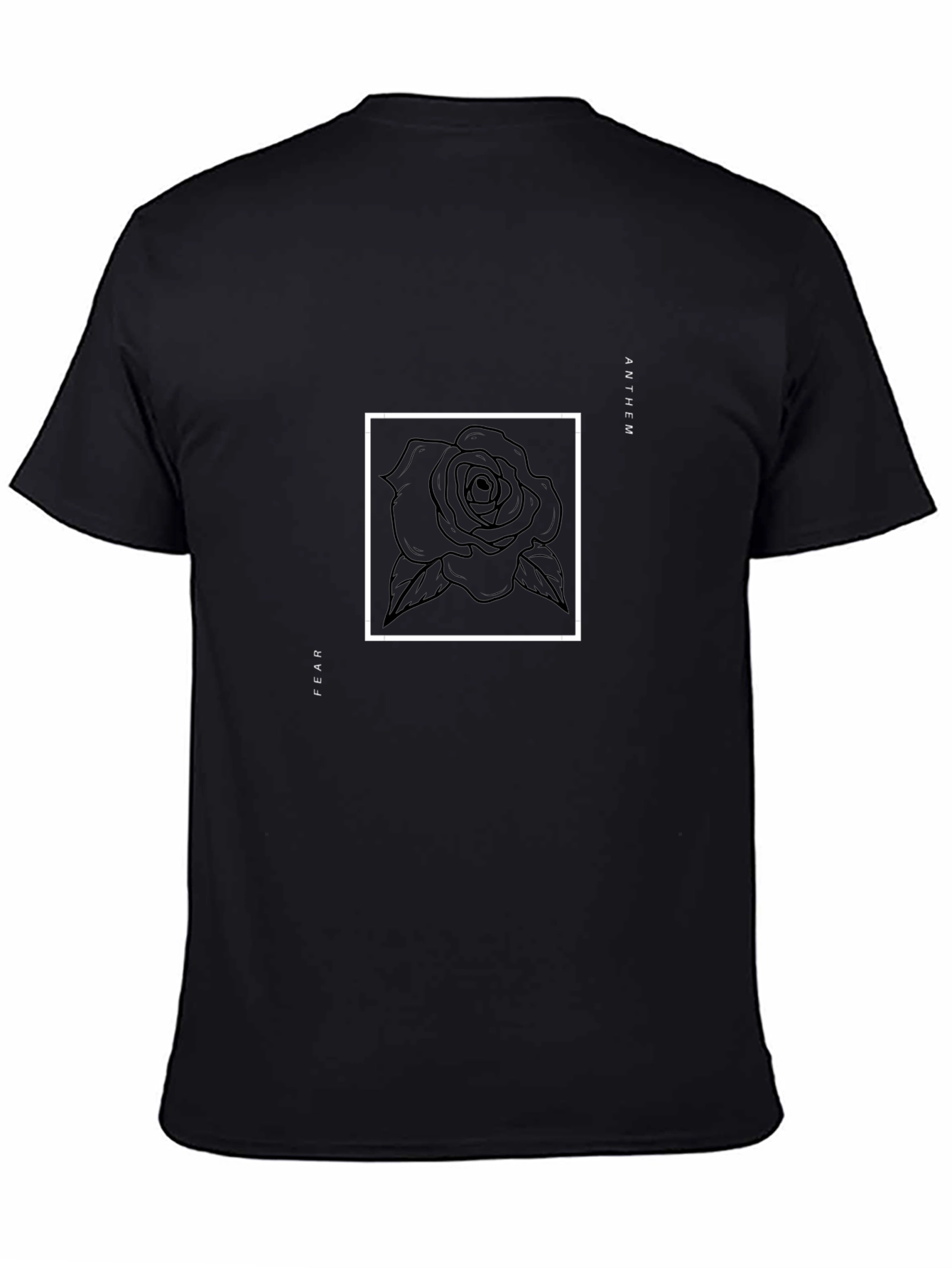 Fear Anthem Rose Graphic Black T-Shirt