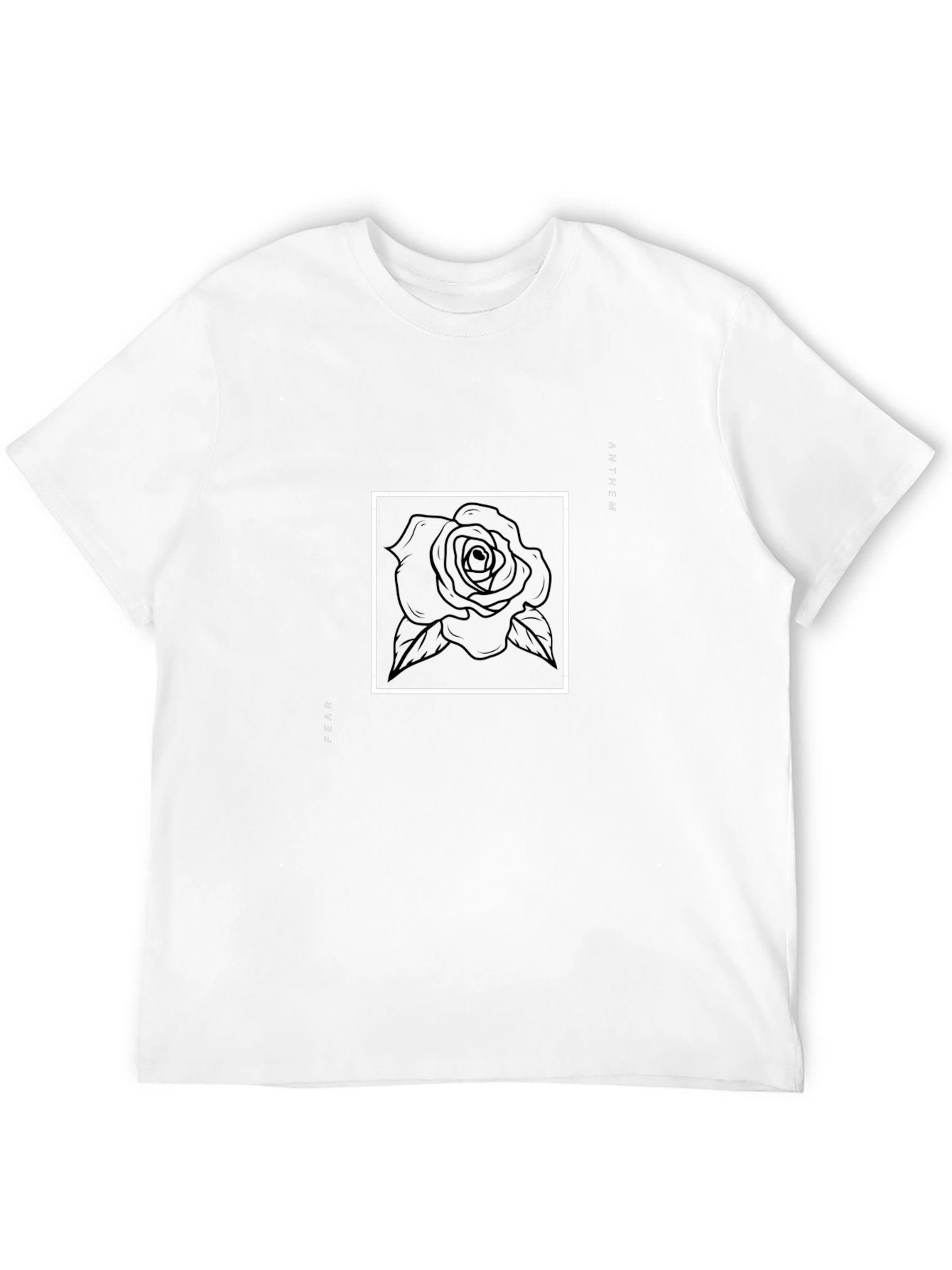 Fear Anthem Rose Graphic Black T-Shirt