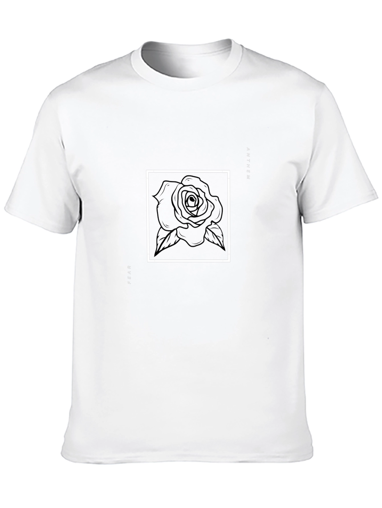 Fear Anthem Rose Graphic Black T-Shirt