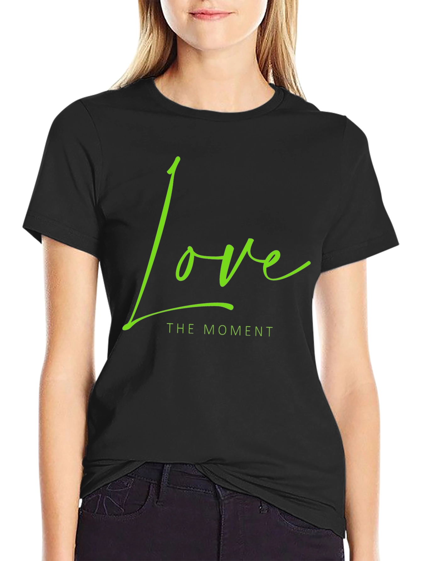 Love the Moment Black Graphic Tee