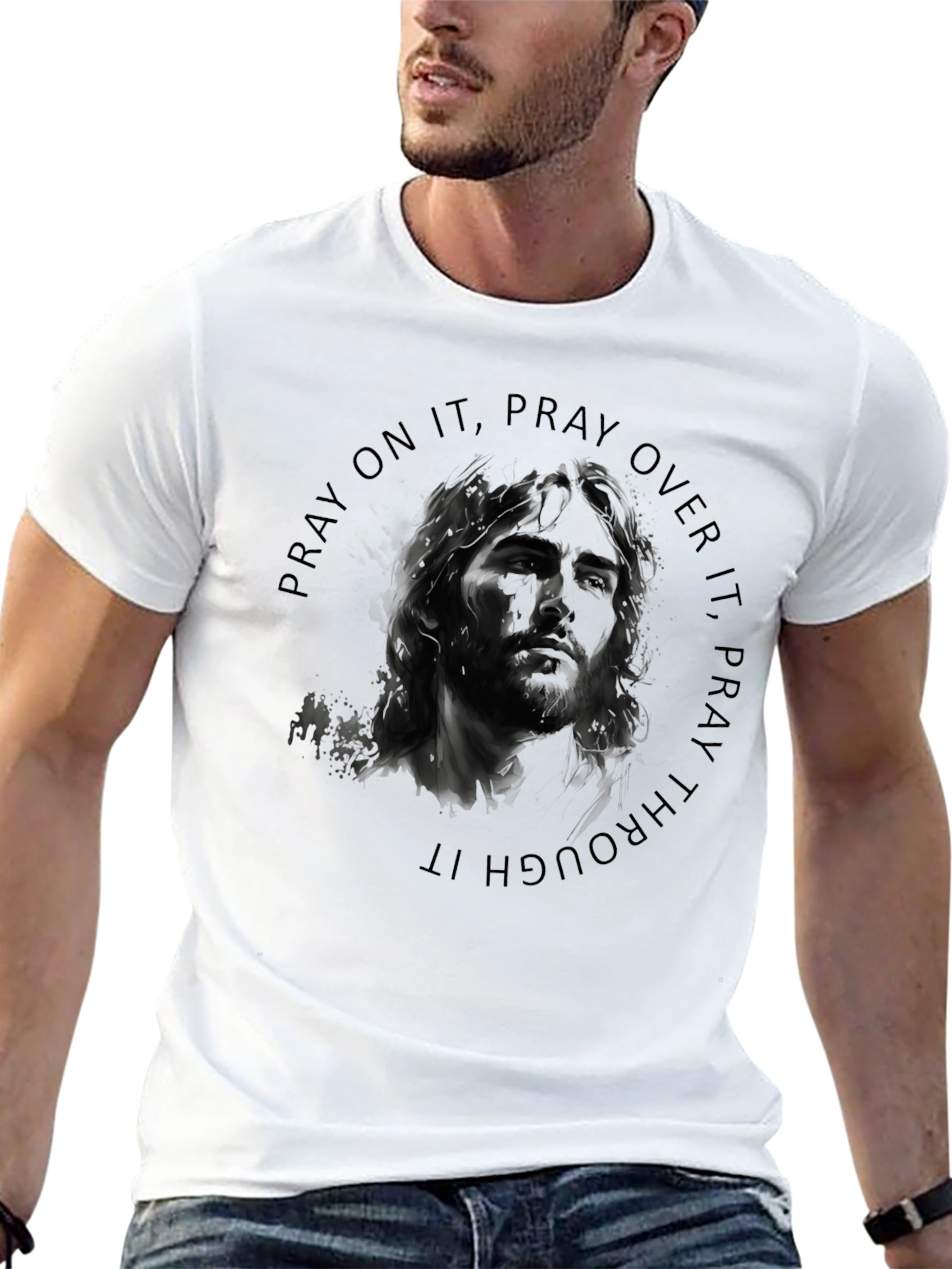 Pray On It Graphic T-Shirt - Soft Cotton Blend