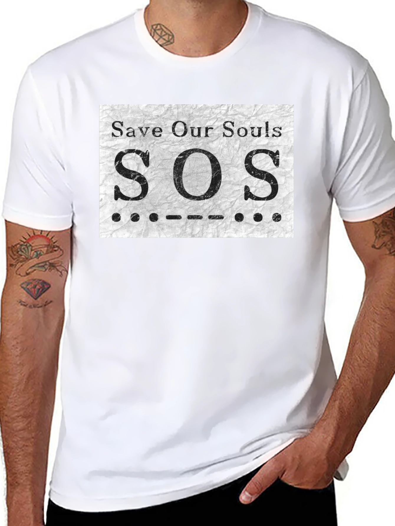 SOS Save Our Souls Graphic T-Shirt