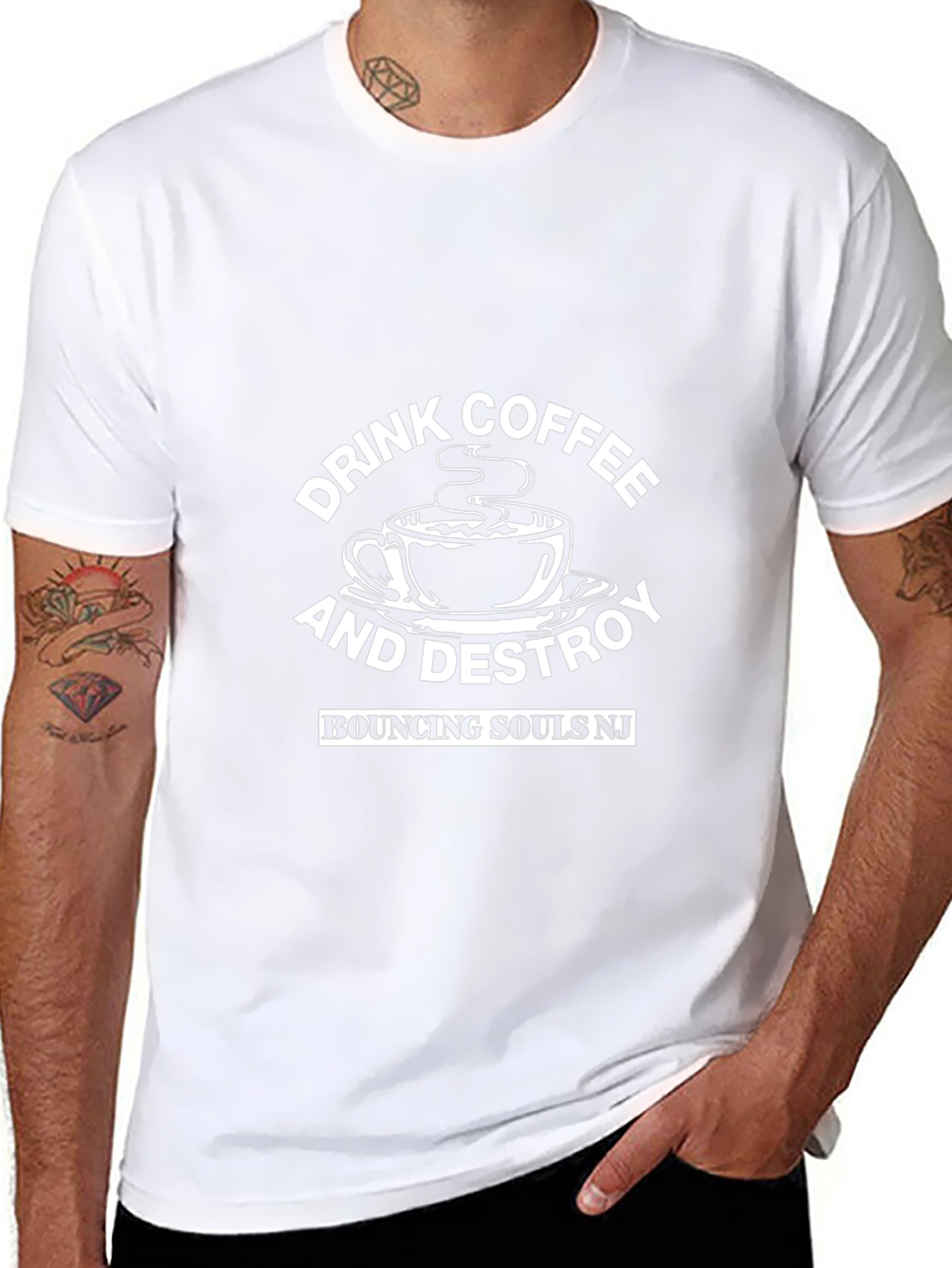 Drink Coffee and Destroy T-Shirt - Bouncing Souls NJ
