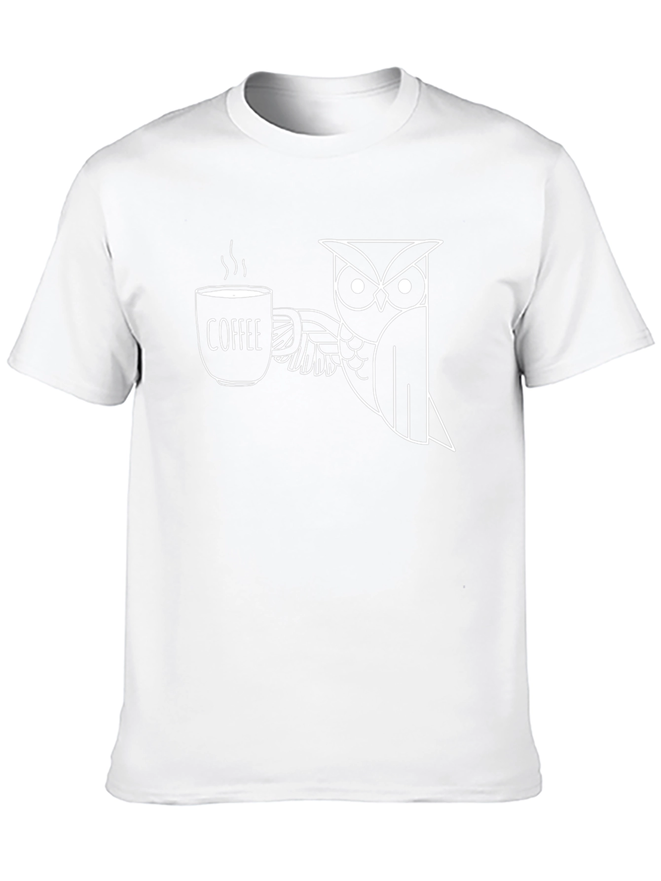 Owl Coffee Graphic Tee - Black Cotton Blend