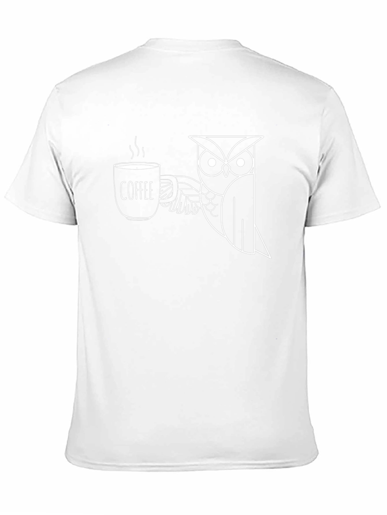 Owl Coffee Graphic Tee - Black Cotton Blend