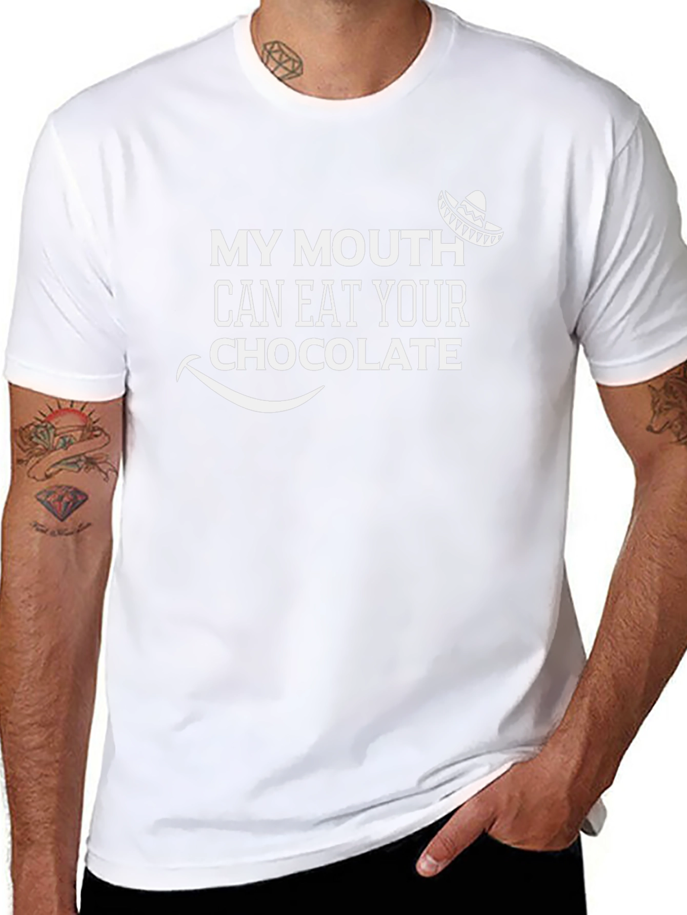 Humorous Chocolate T-Shirt for Adults