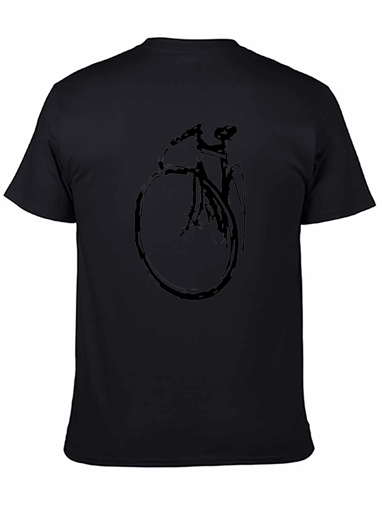 Mens Black Bike Graphic Tee