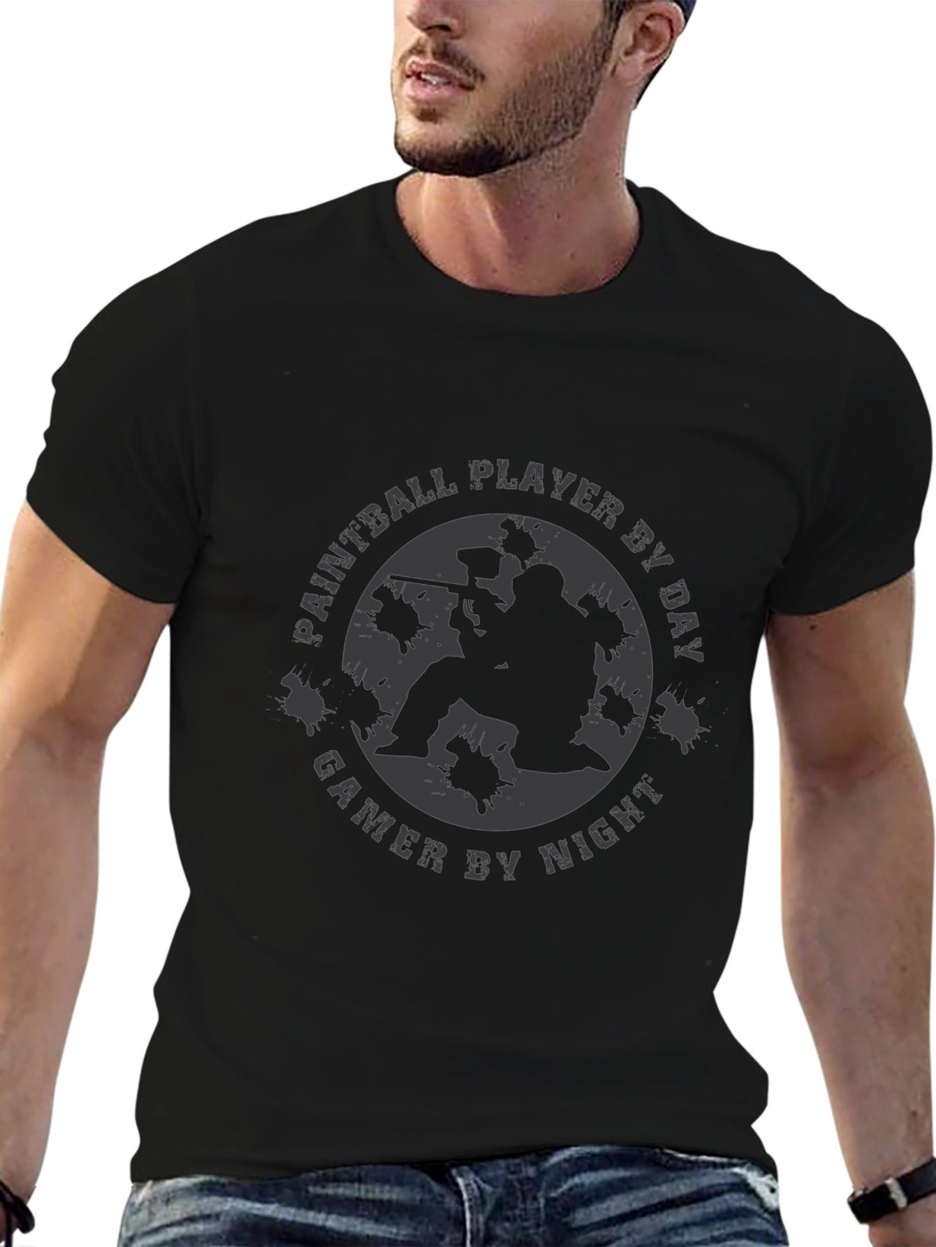 Paintball Player T-Shirt - Gamer By Night