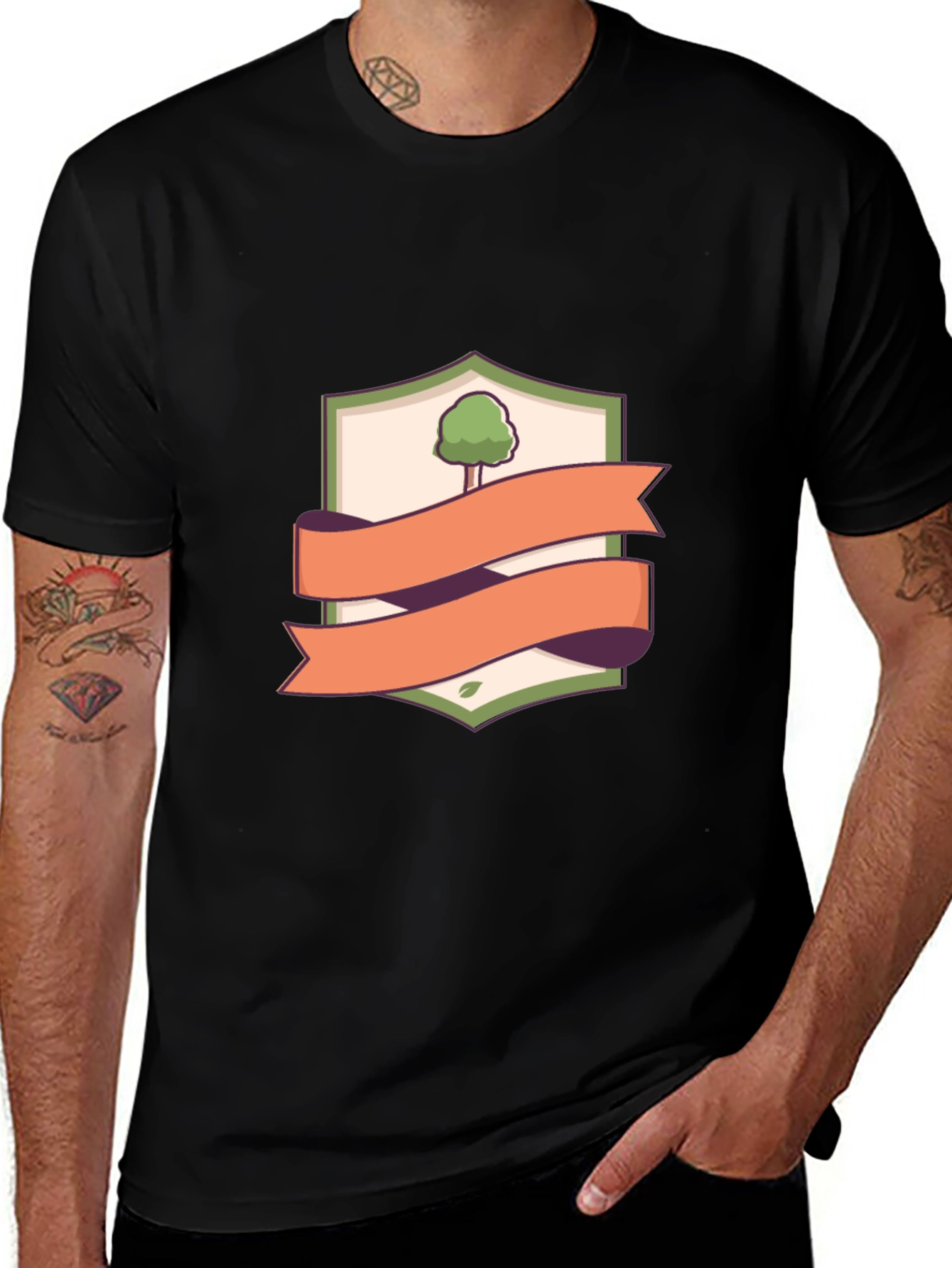 Nature Shield Graphic Tee - Classic Black T-Shirt