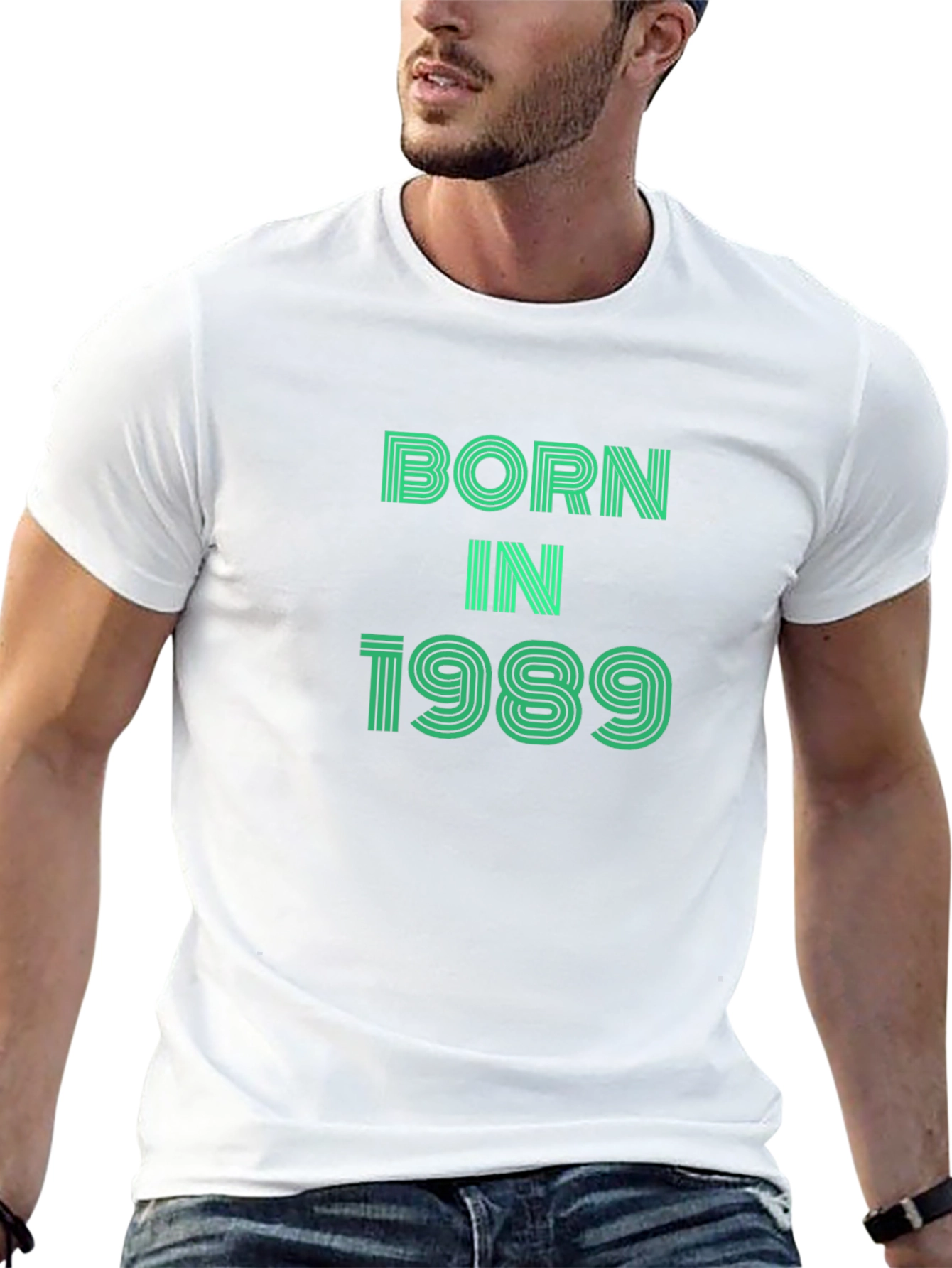 Born In 1989 Graphic Tee - Black
