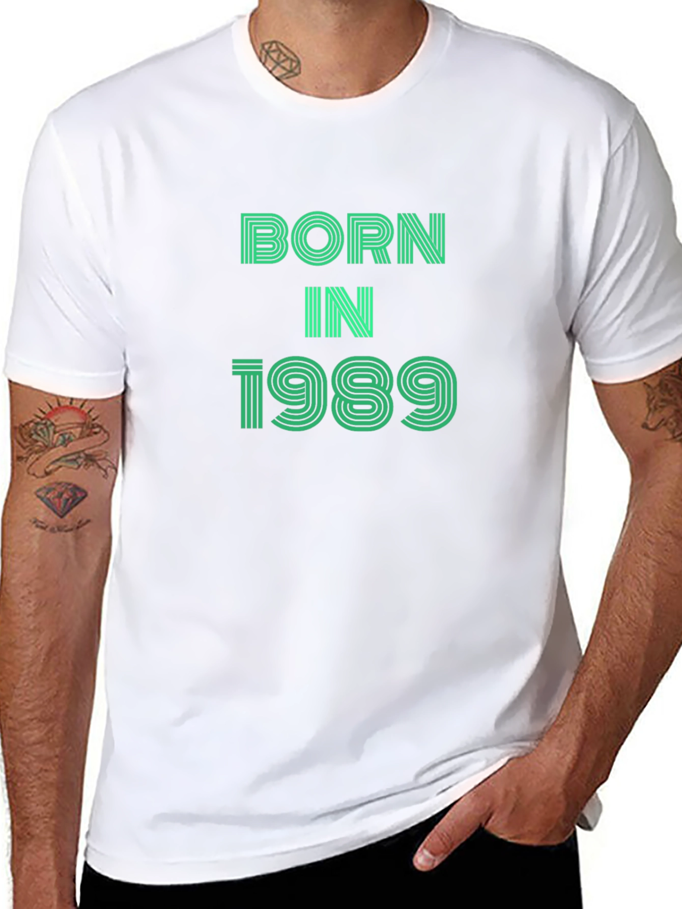 Born In 1989 Graphic Tee - Black