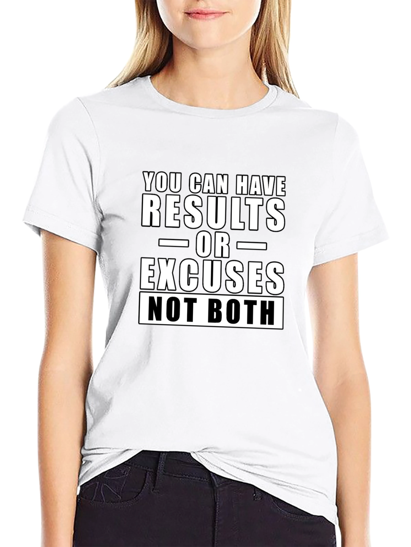 Motivational T-Shirt: Results or Excuses