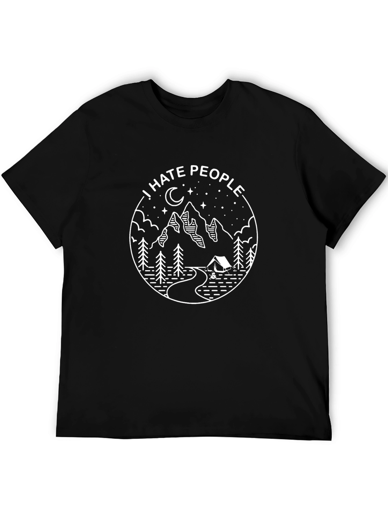 I Hate People Graphic Tee - Nature Design
