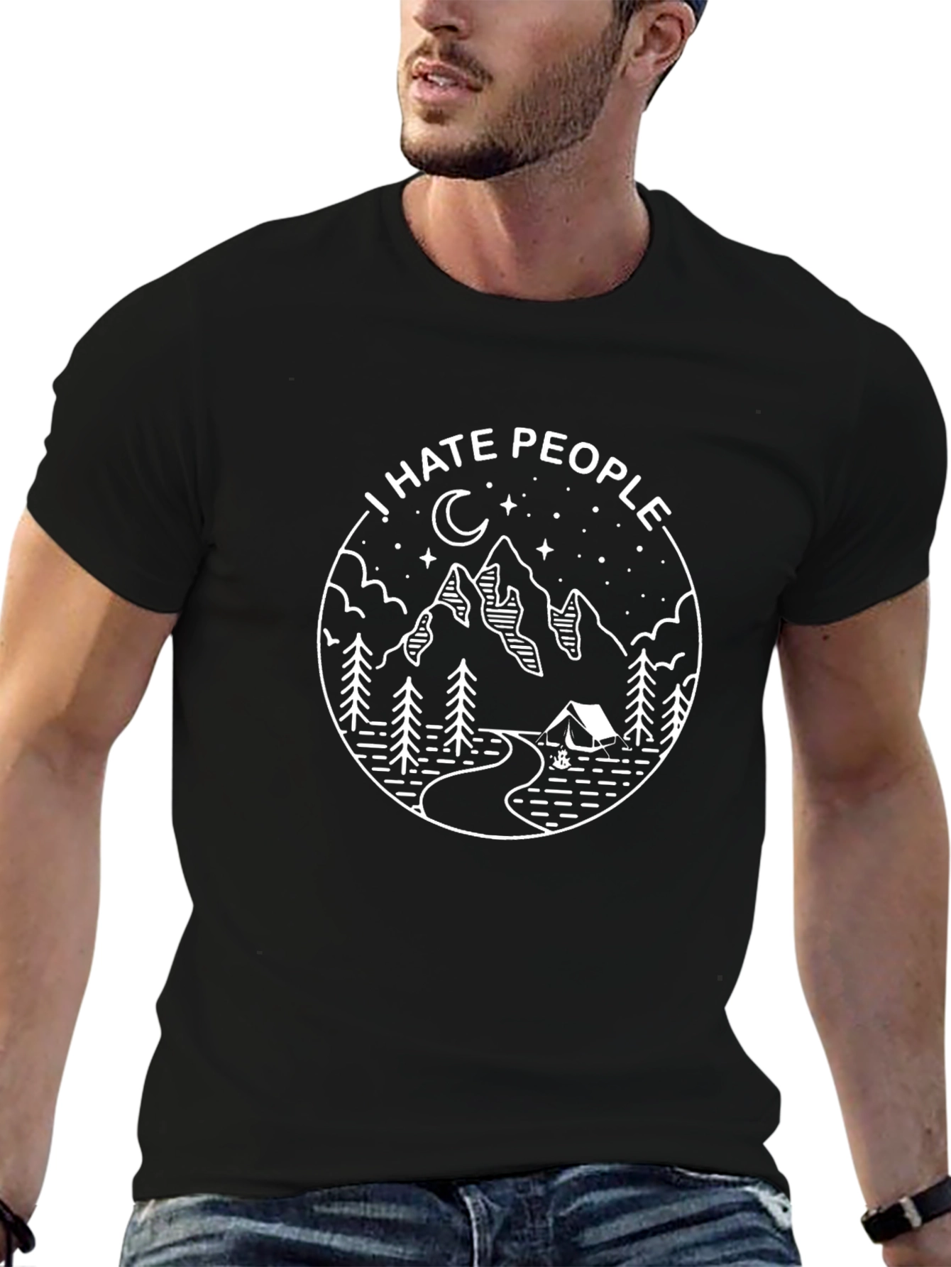 I Hate People Graphic Tee - Nature Design