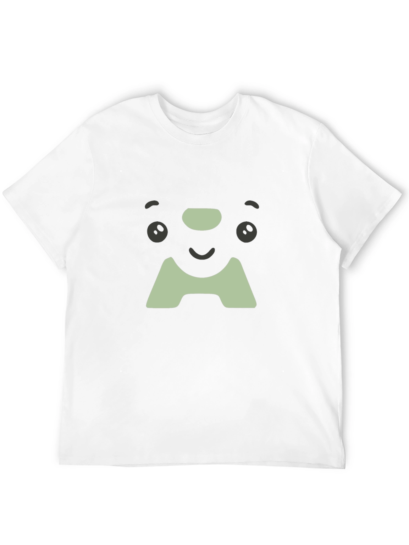 Cute Face Graphic Tee - Soft Black Cotton T-Shirt