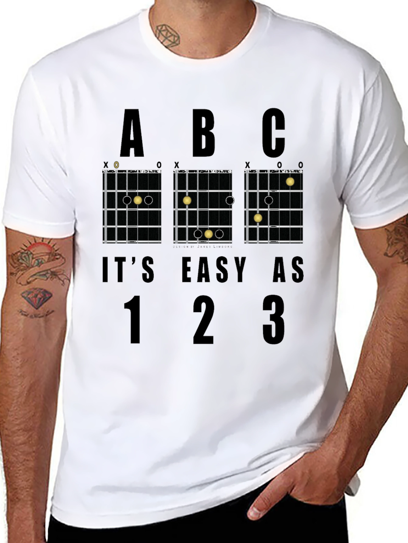 Easy Guitar Chords Graphic T-Shirt