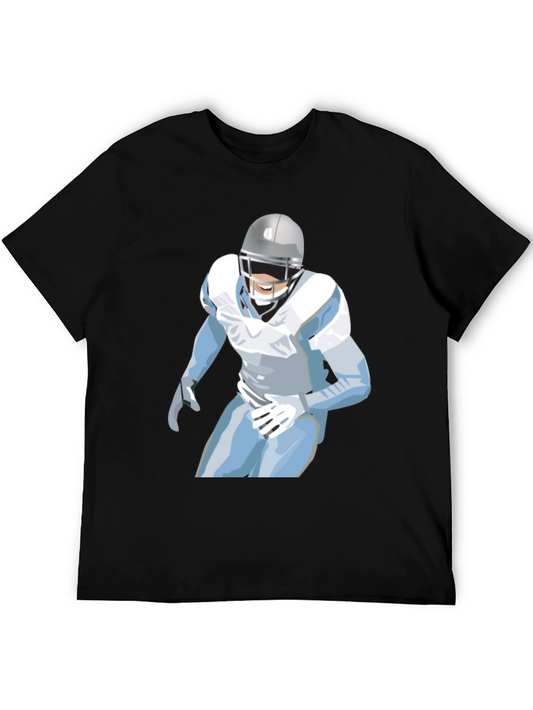 Football Player Graphic Tee - Casual Style