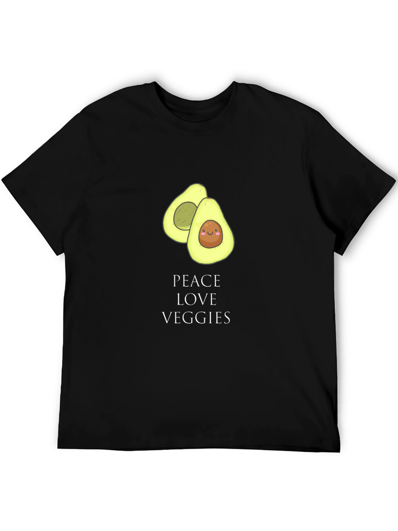 Peace Love Veggies Avocado T-Shirt