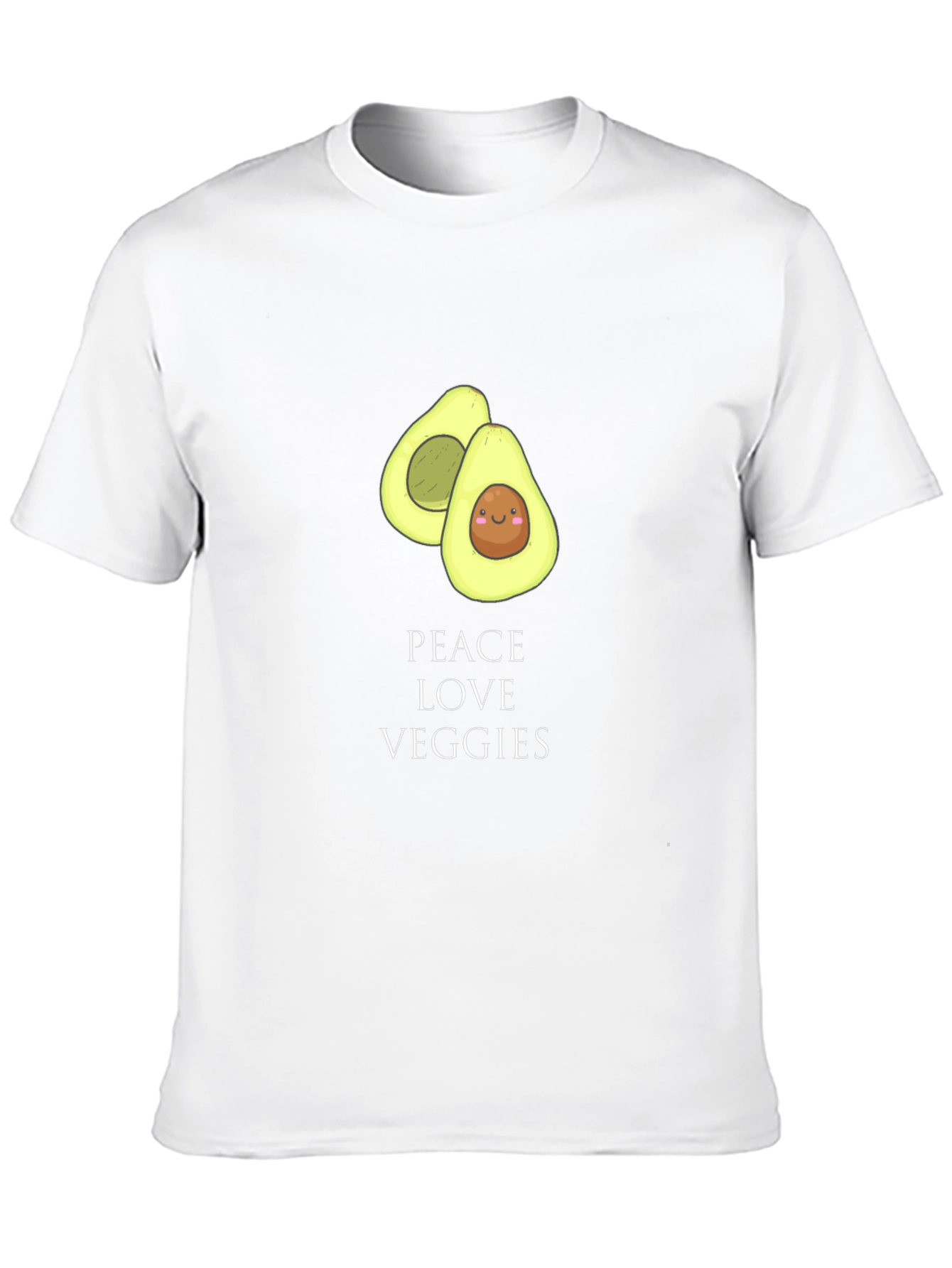 Peace Love Veggies Avocado T-Shirt