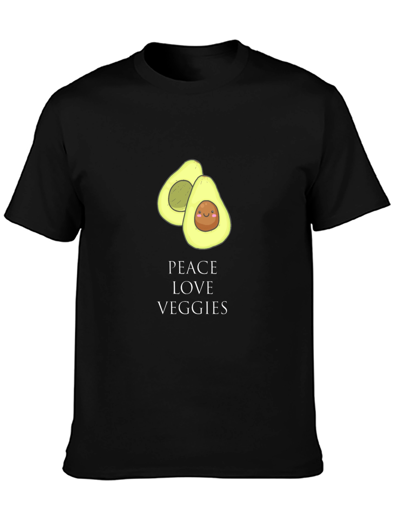 Peace Love Veggies Avocado T-Shirt