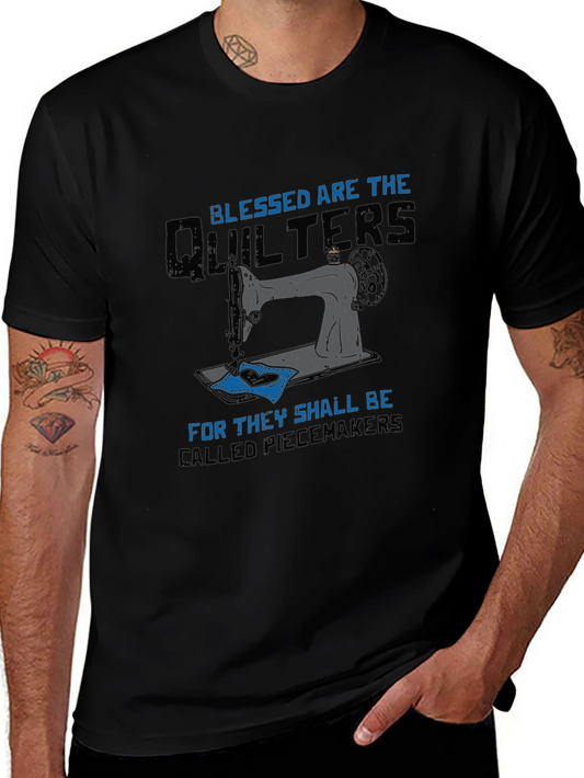 Blessed Quilters T-Shirt Sewing Machine Tee