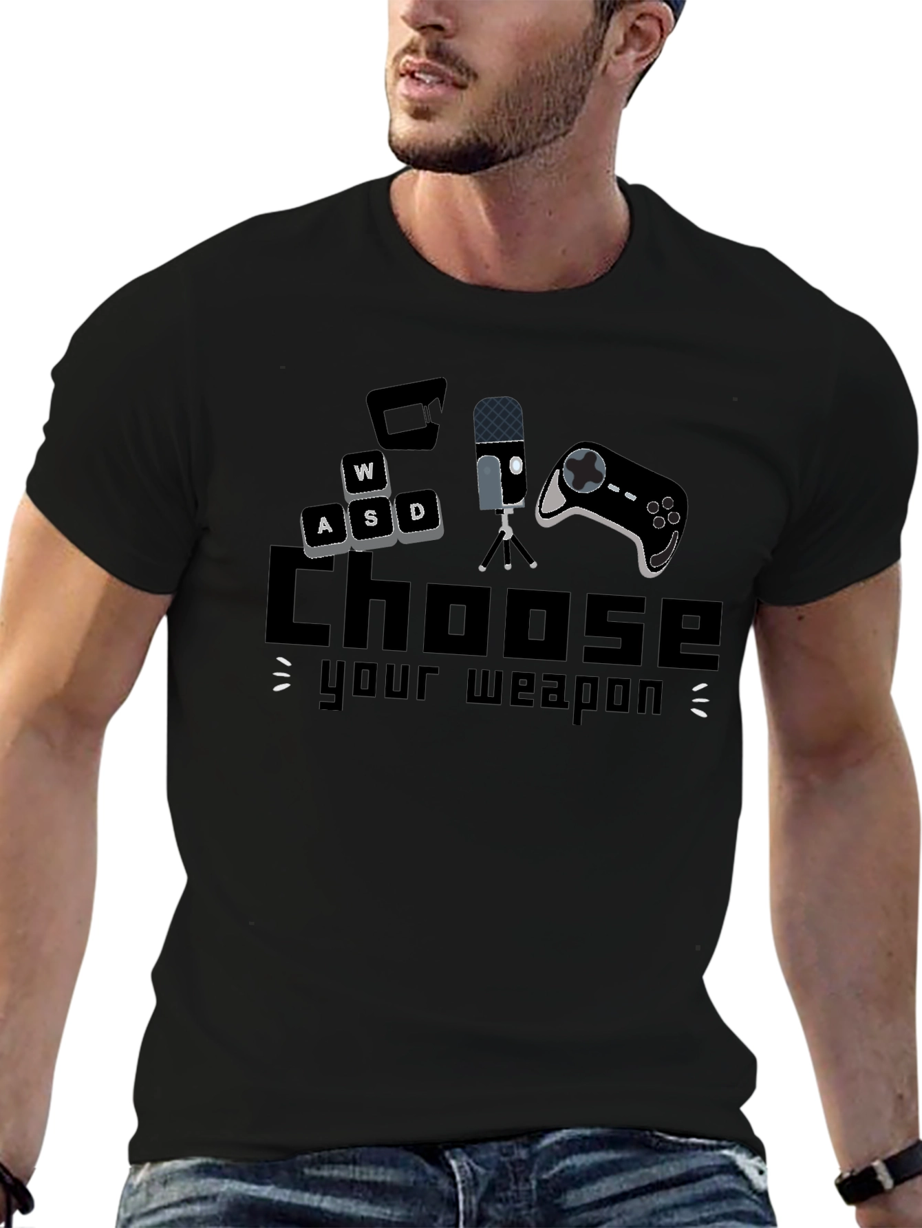 Choose Your Weapon Gaming T-Shirt - Black