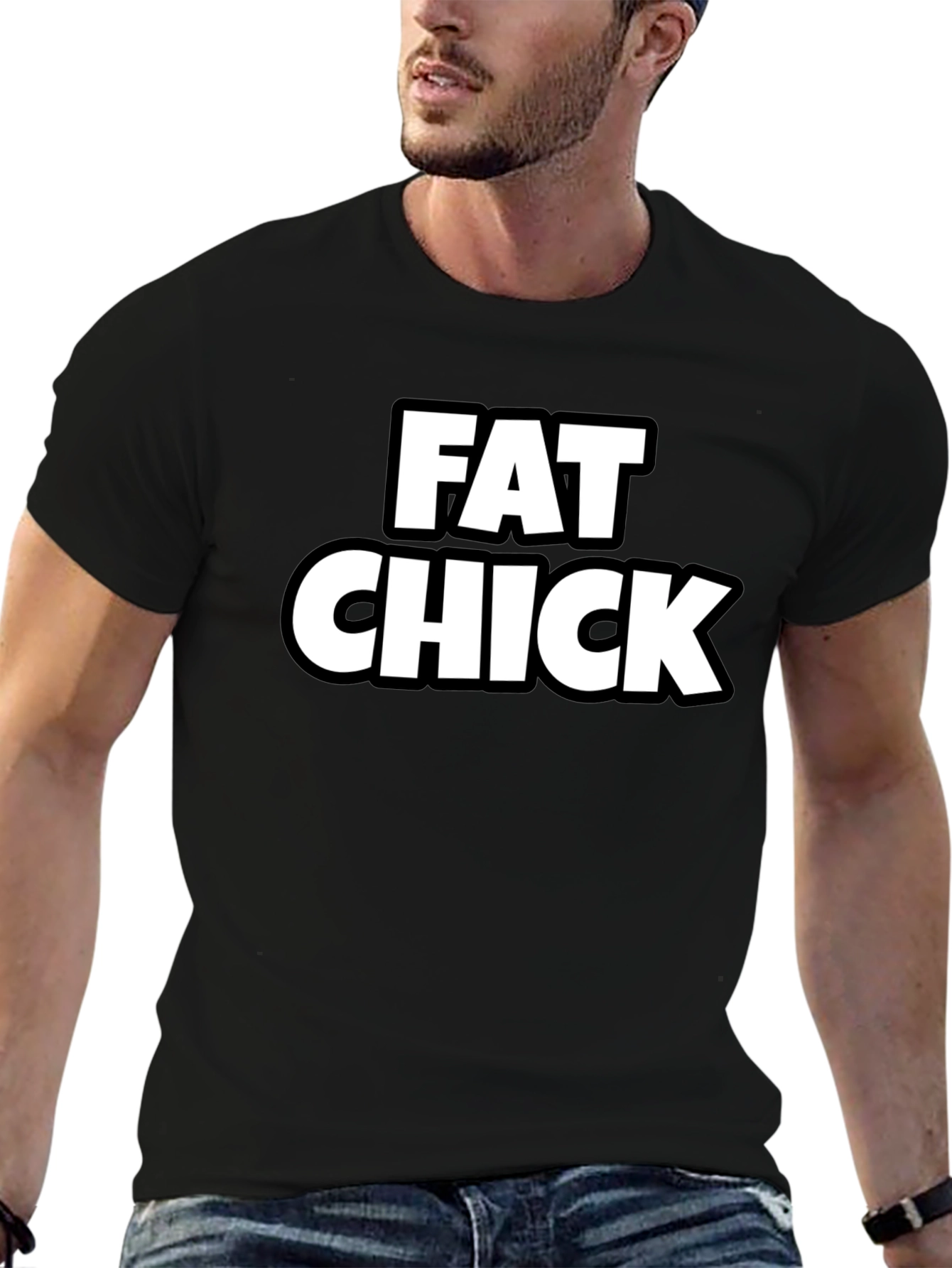 Fat Chick Graphic Tee - Black T-Shirt