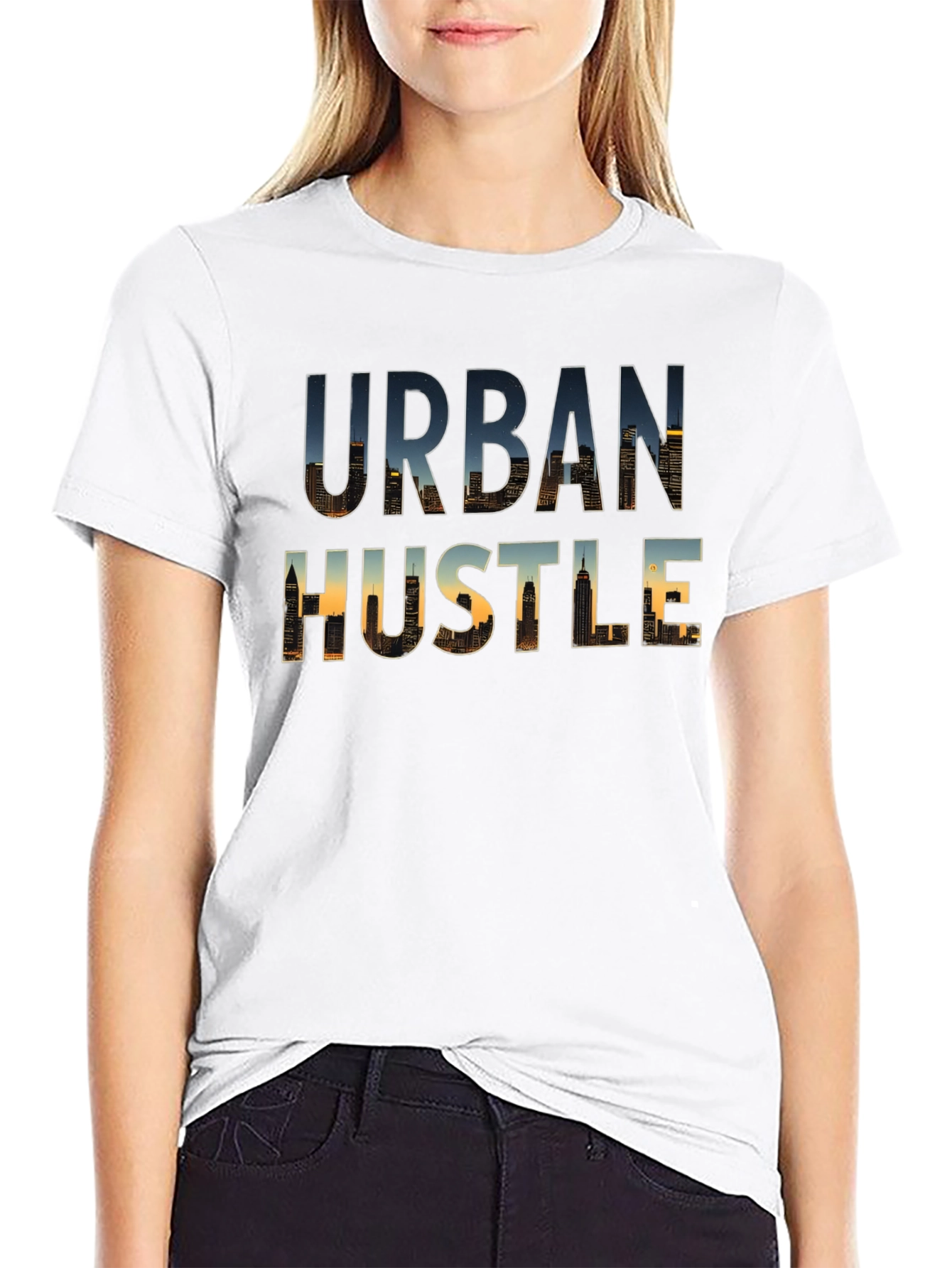 Urban Hustle T-Shirt - Cityscape Design