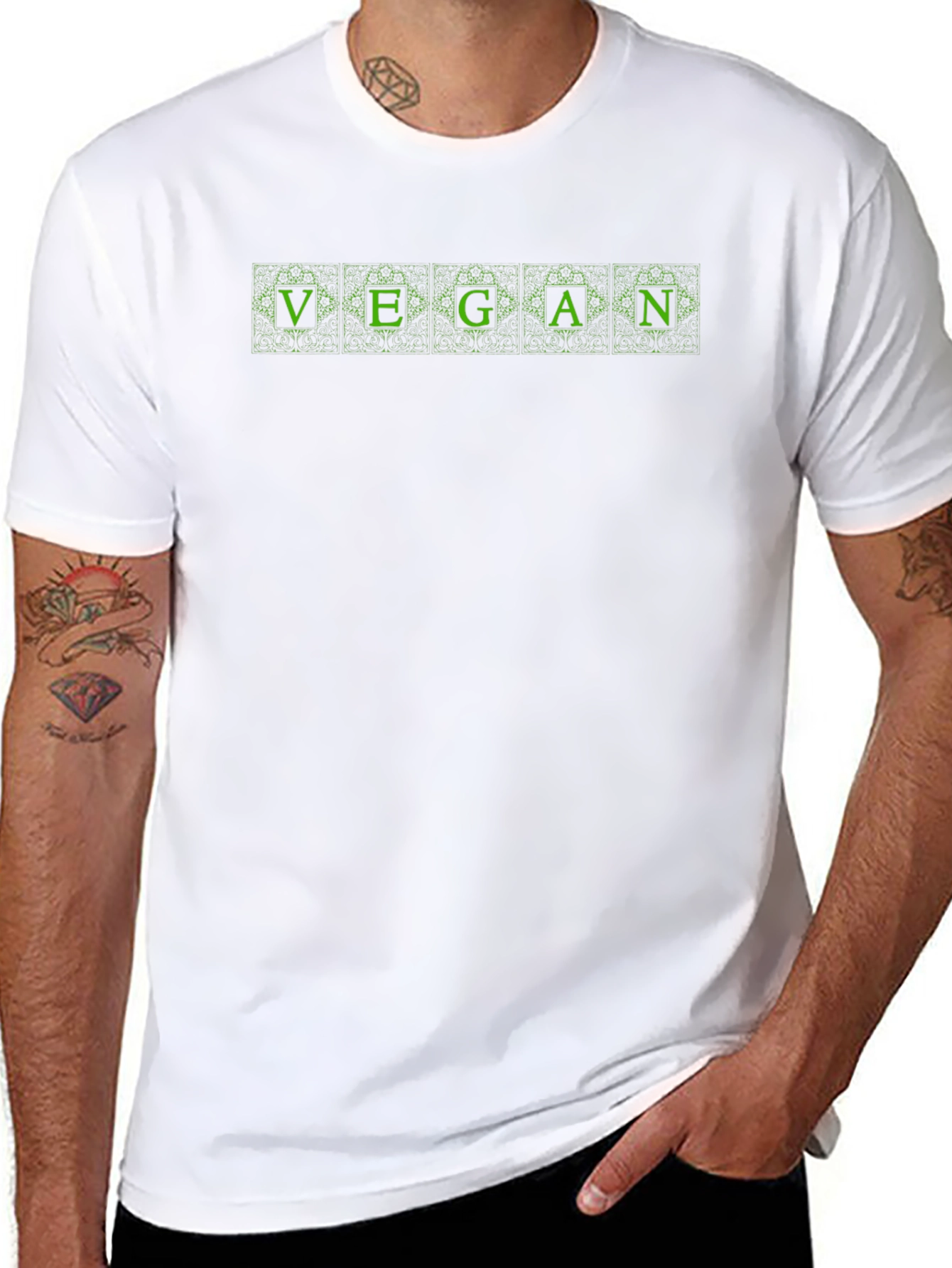 Vegan Graphic T-Shirt - Black Cotton Tee
