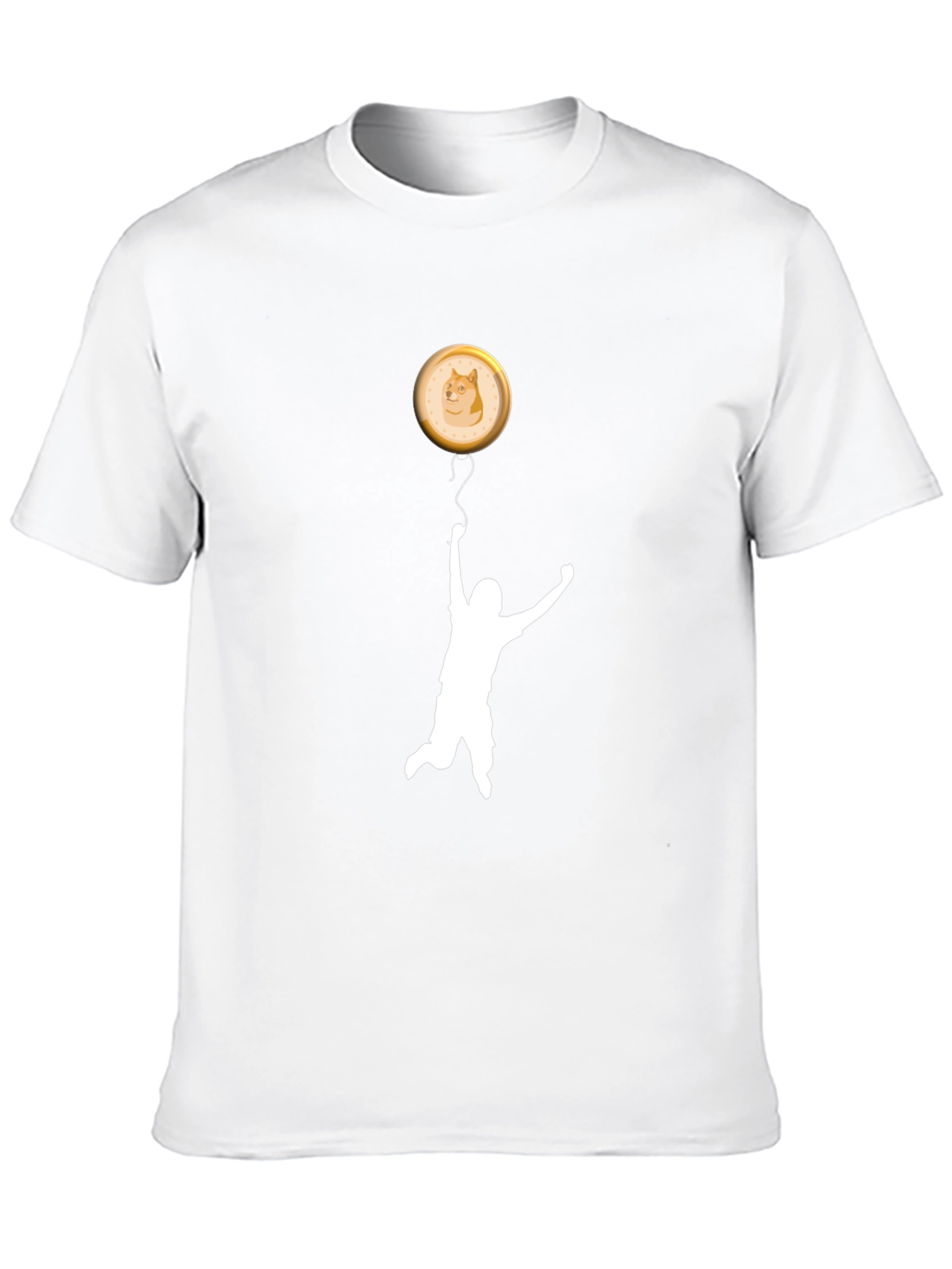 Doge Coin Balloon T-Shirt - Black