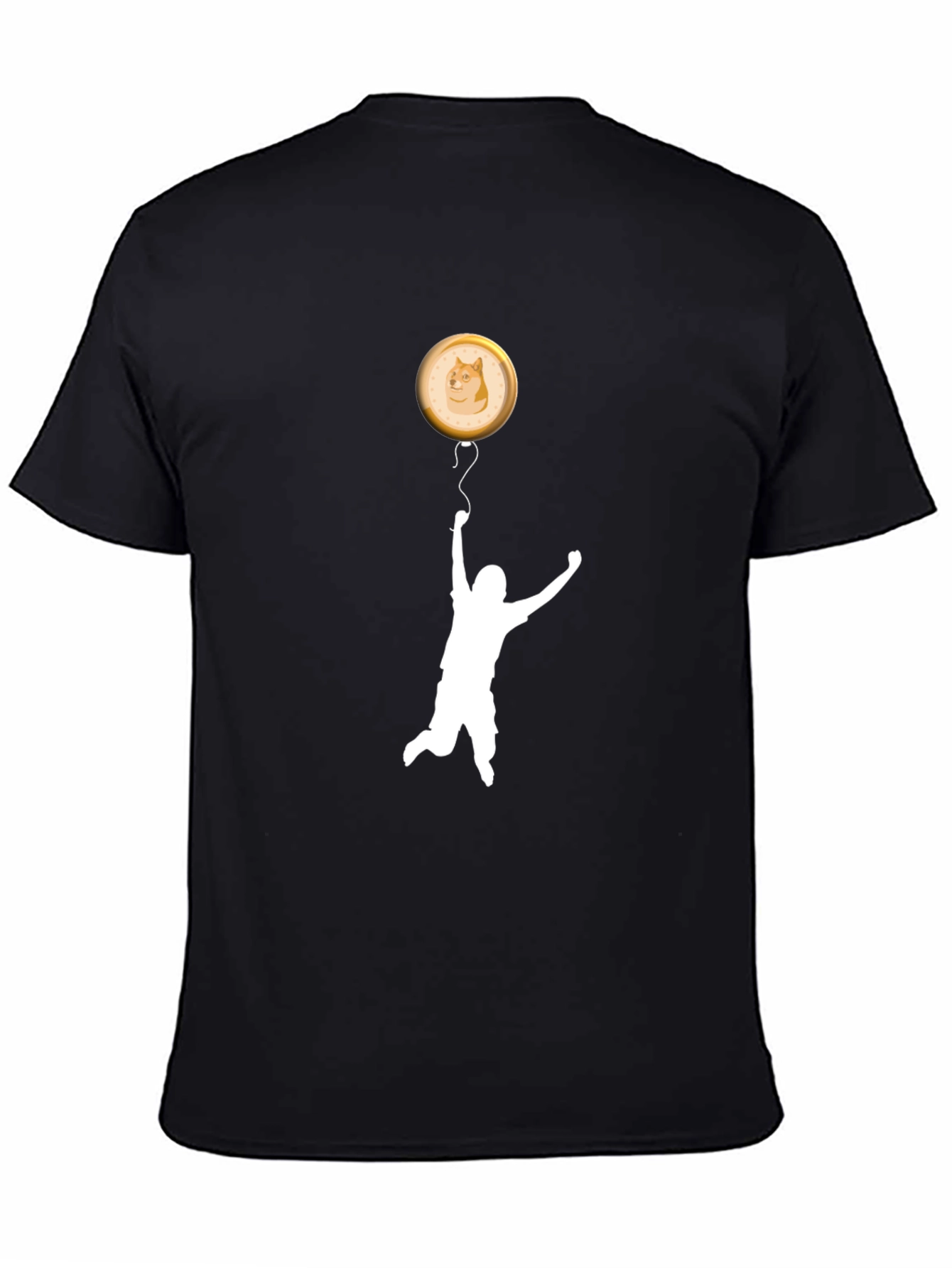 Doge Coin Balloon T-Shirt - Black