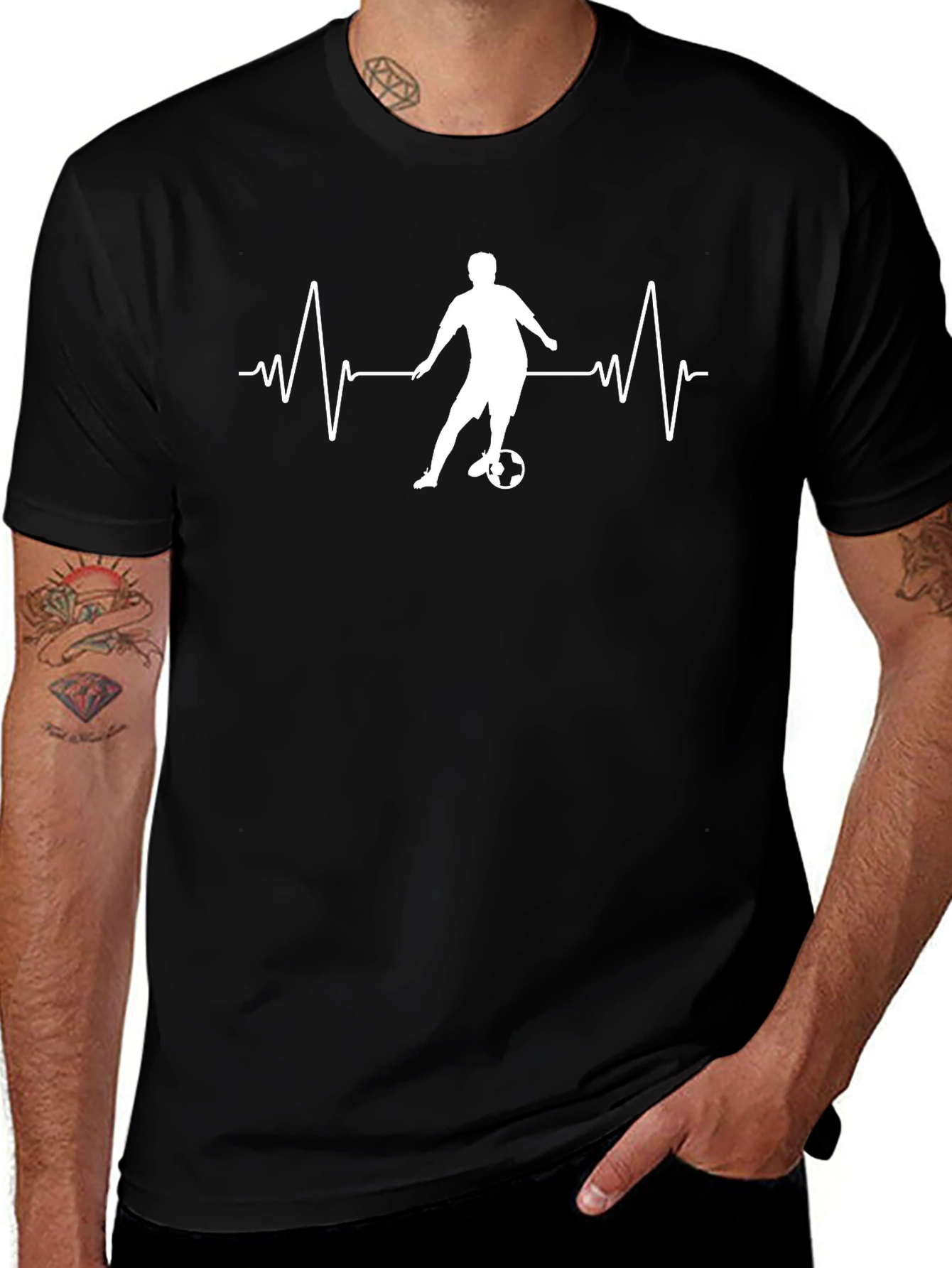 Soccer Heartbeat Graphic Tee