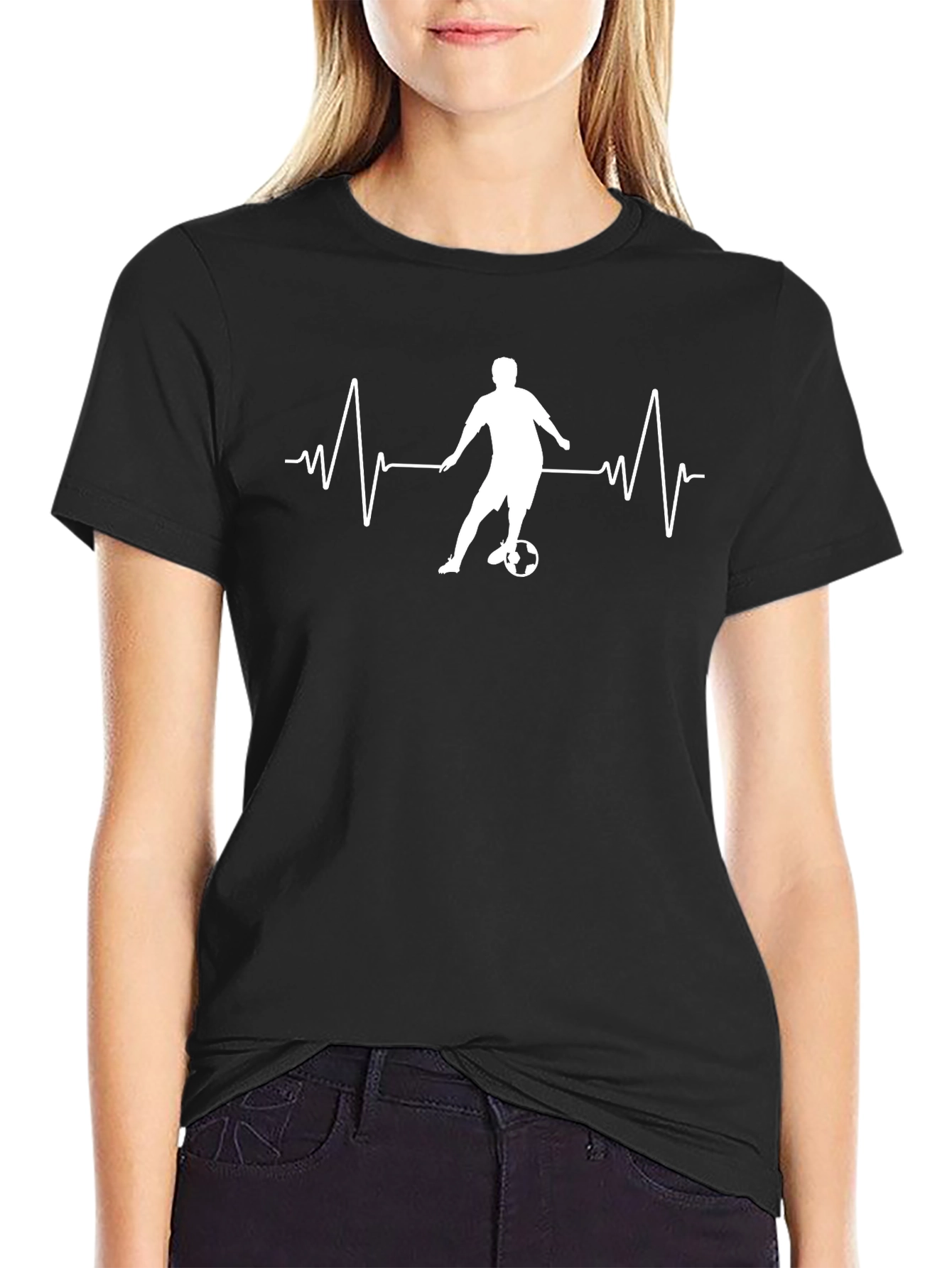 Soccer Heartbeat Graphic Tee