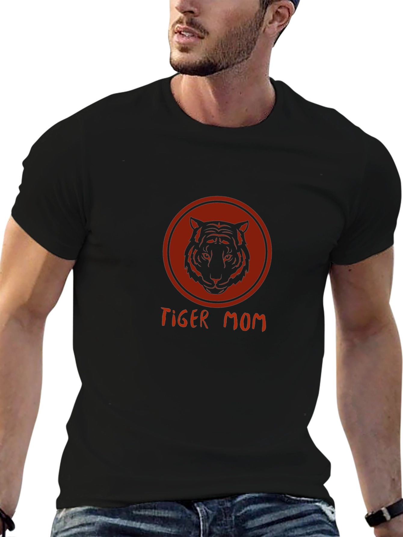 Tiger Mom Graphic Tee - Black